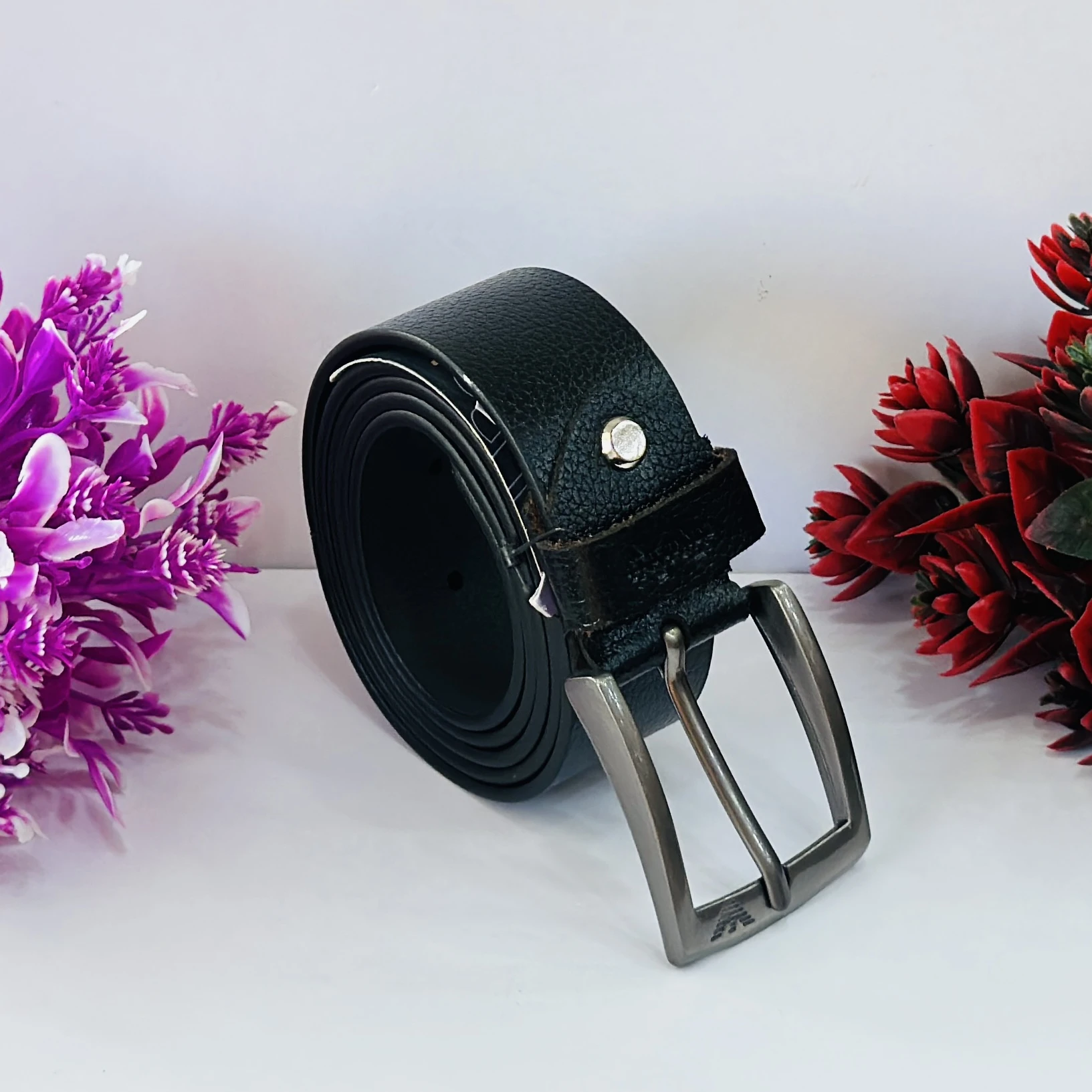 Leather Striped Belt