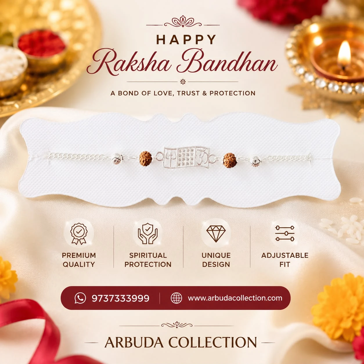 silver-plated  Rakhi bracelet