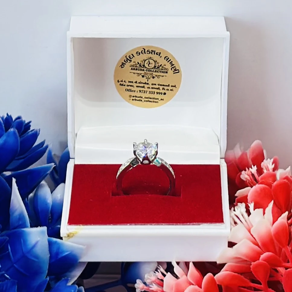 silver engagement ring