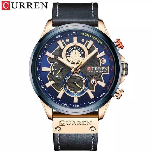 Curren men's quartz chronograph watch