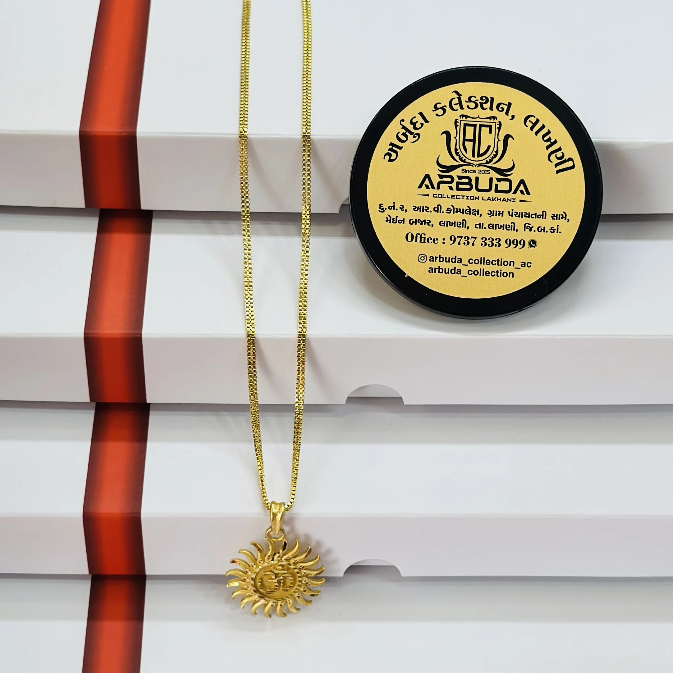 Gold plated pendant and chain