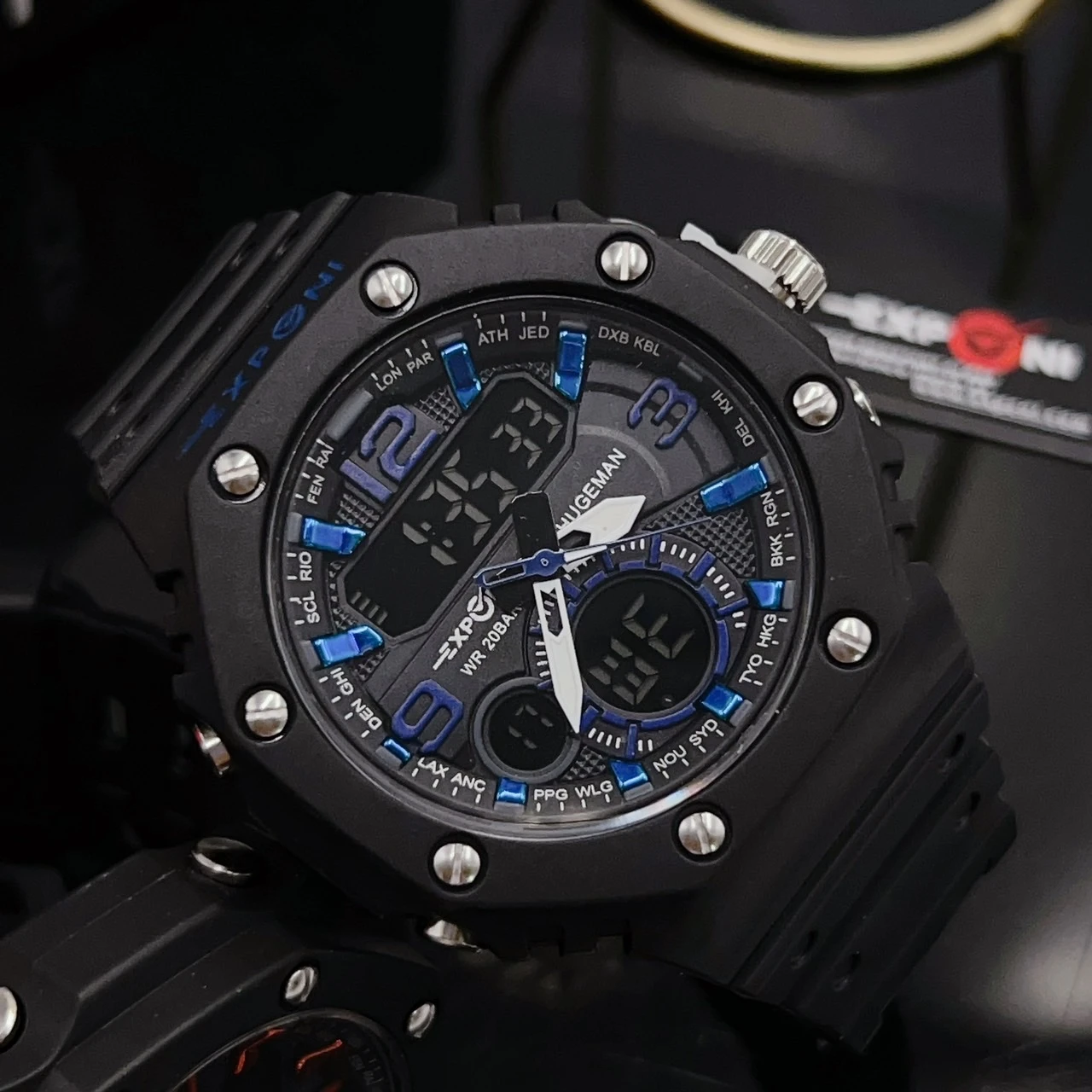 EXPONI 3303 men's analog-digital sports watch.