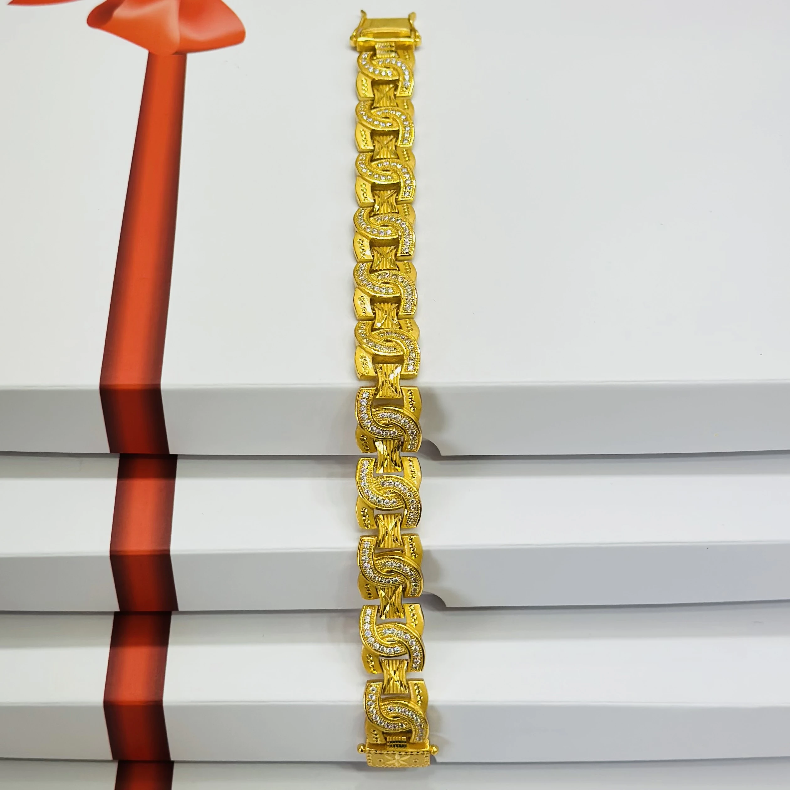 1 GRAM GOLD DIAMOND BRACELET FOR MEN