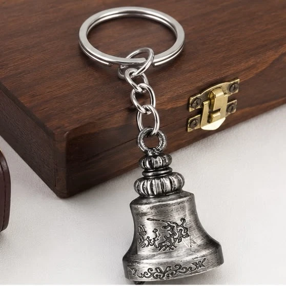 Tibetan-style "guardian bell" keychain