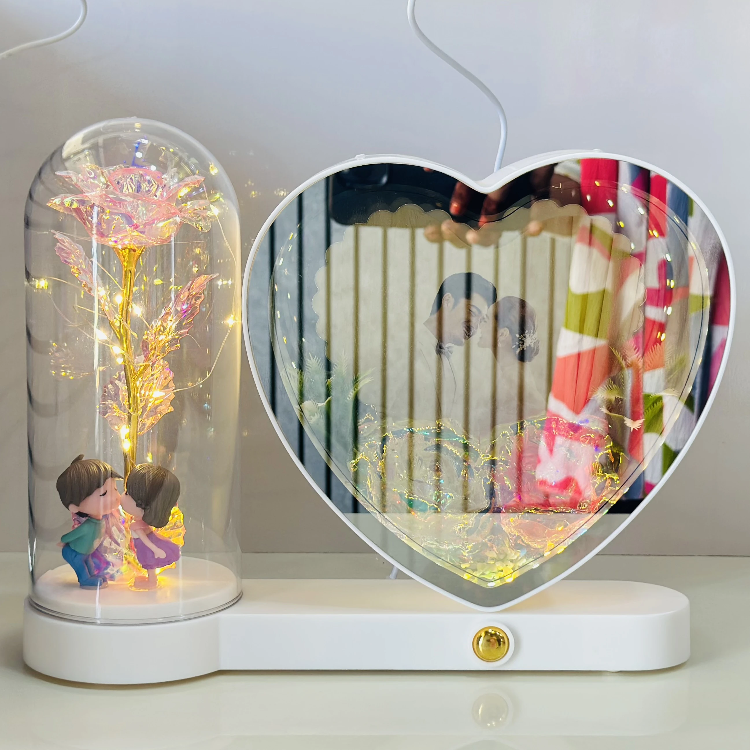 Eternal Rose in Glass with LED Light(SKU-8LM45U)