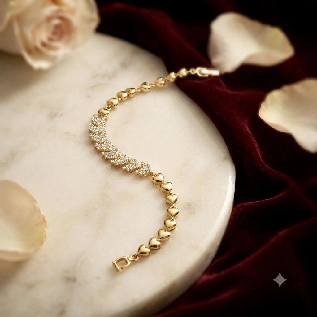 Gold toned link bracelet
