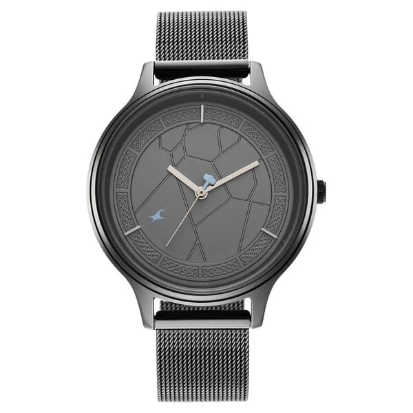 Fastrack Thor Quartz Analog Grey Dial Stainless Steel Strap Watch for Girls  Model No.NR6269NM01