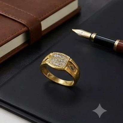 Gold finished Gents Ring