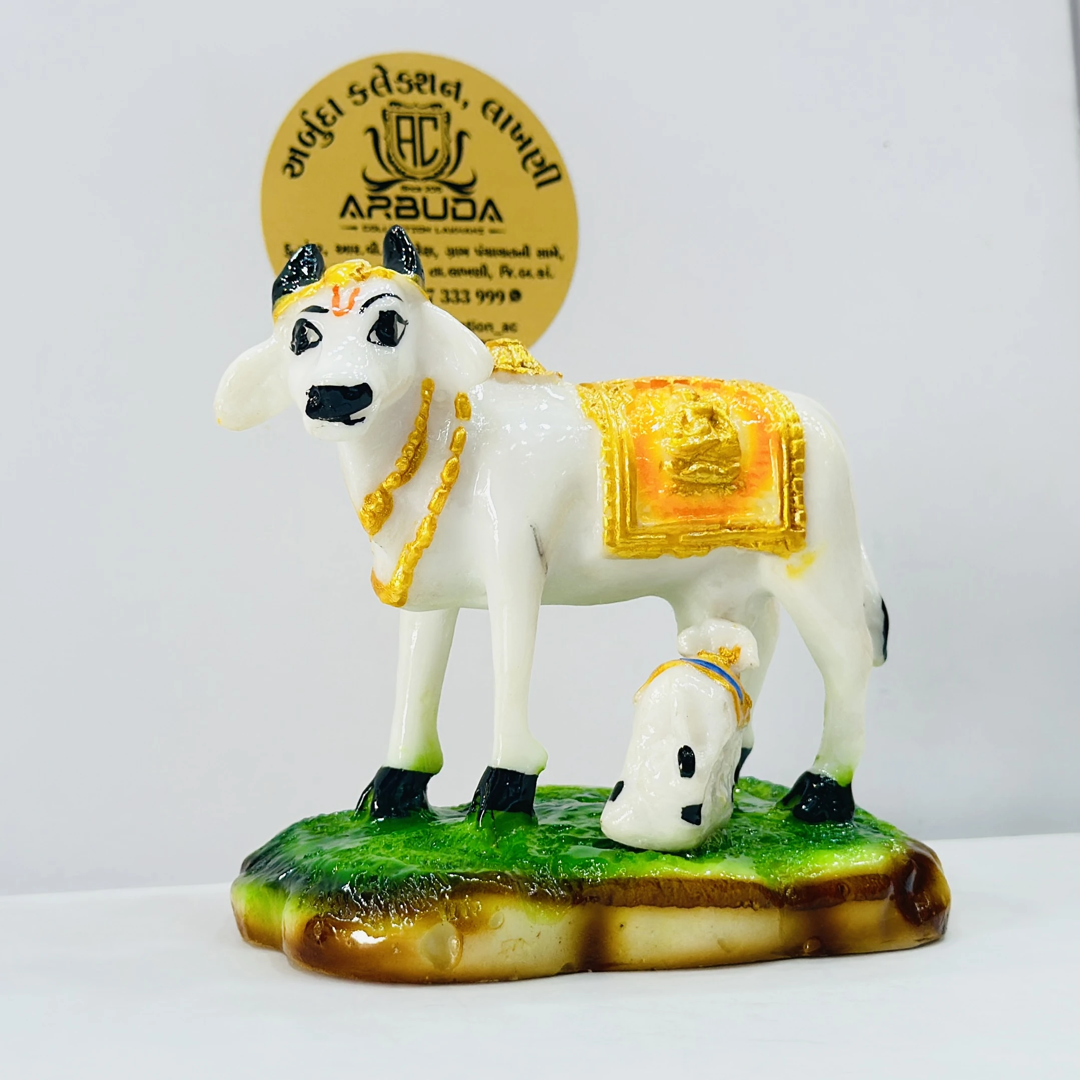 Kamdhenu Cow and Calf statue