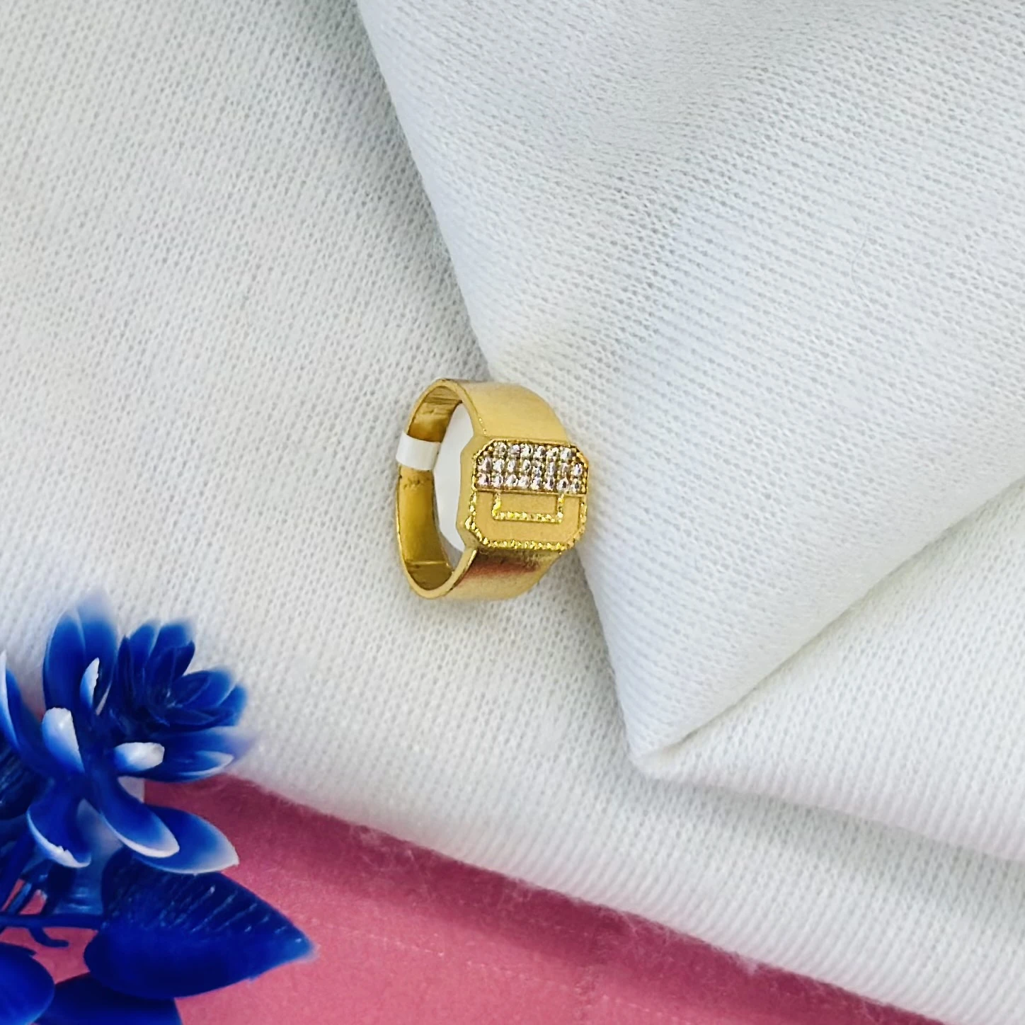 Diamond gold plated ring.