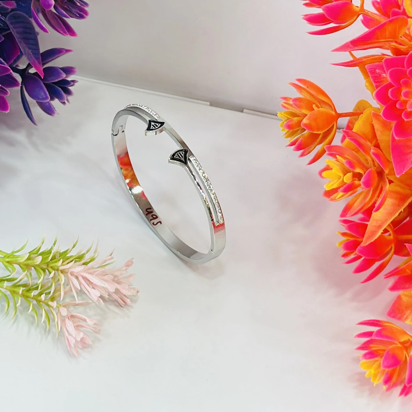 Silver toned cuff bracelet