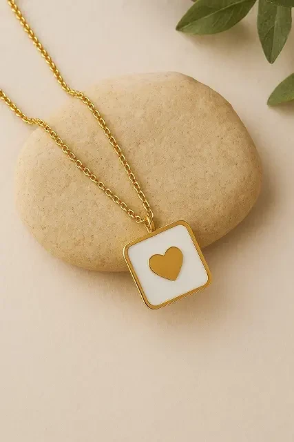 Gold-Plated Heart Shaped Necklace