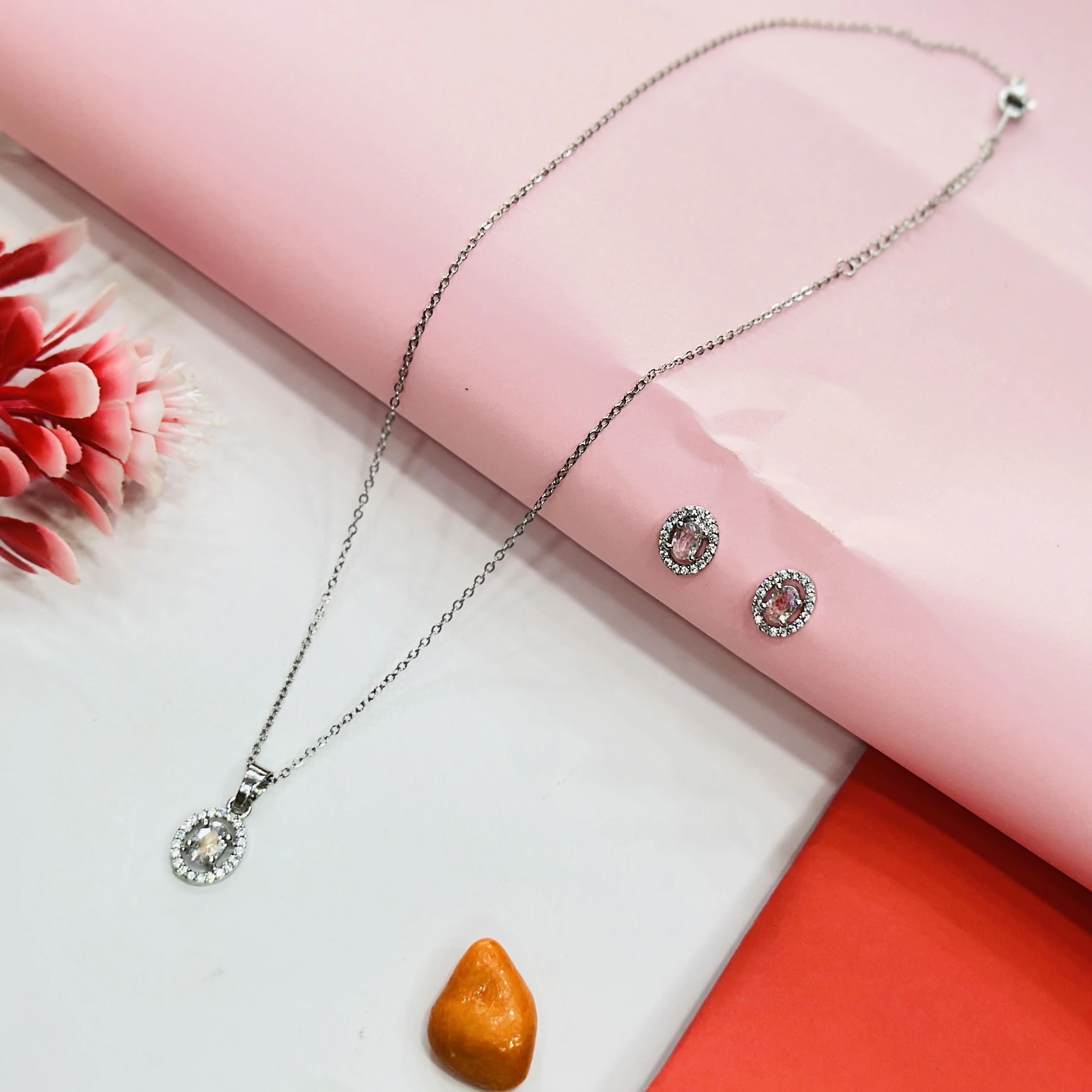 silver-plated jewelry set