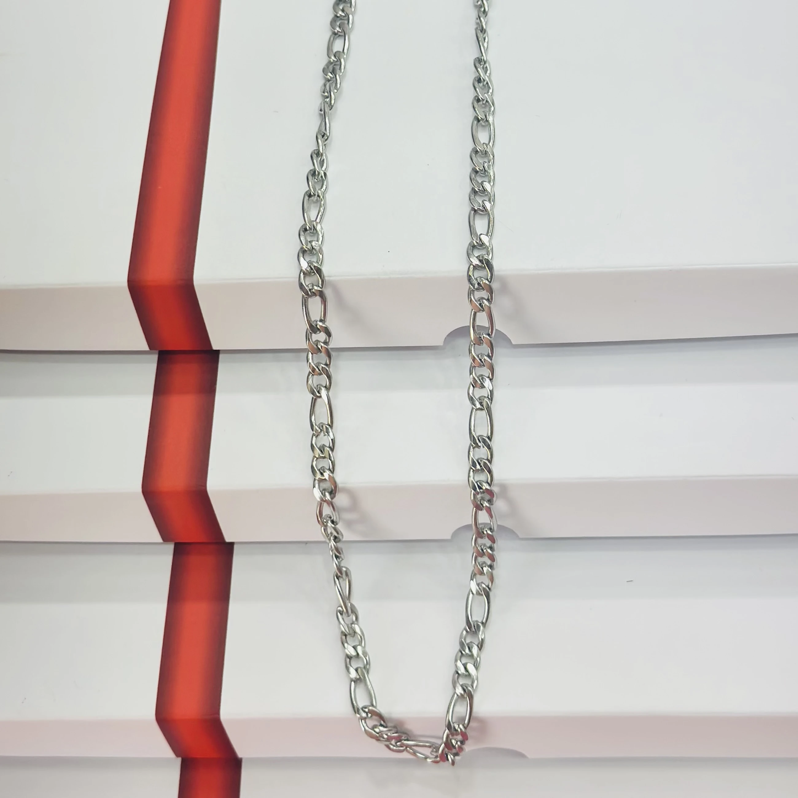 Silver colored rope chain