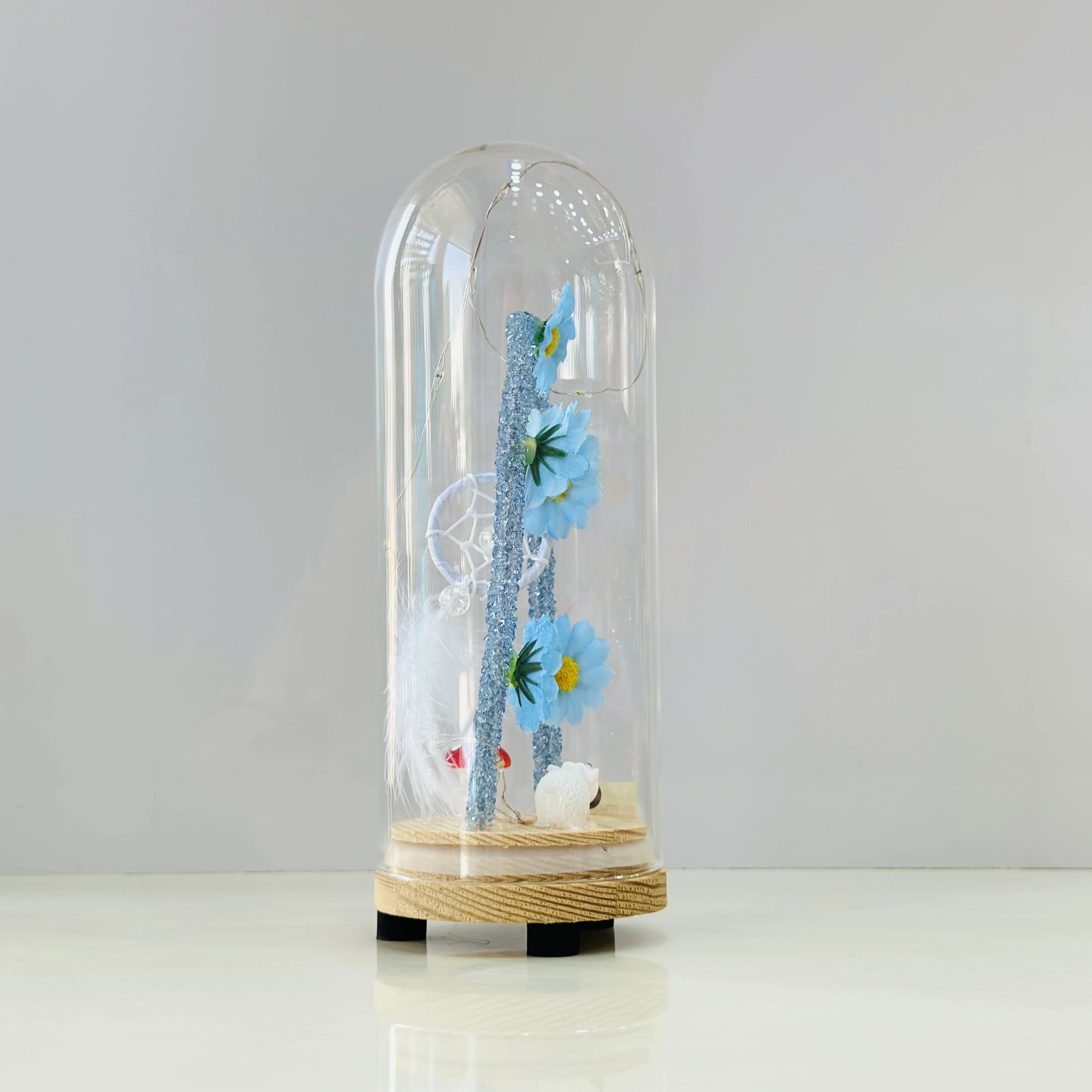 LED Galaxy Rose in Glass Dome, Eternaglow(SKU-MS9KDK)