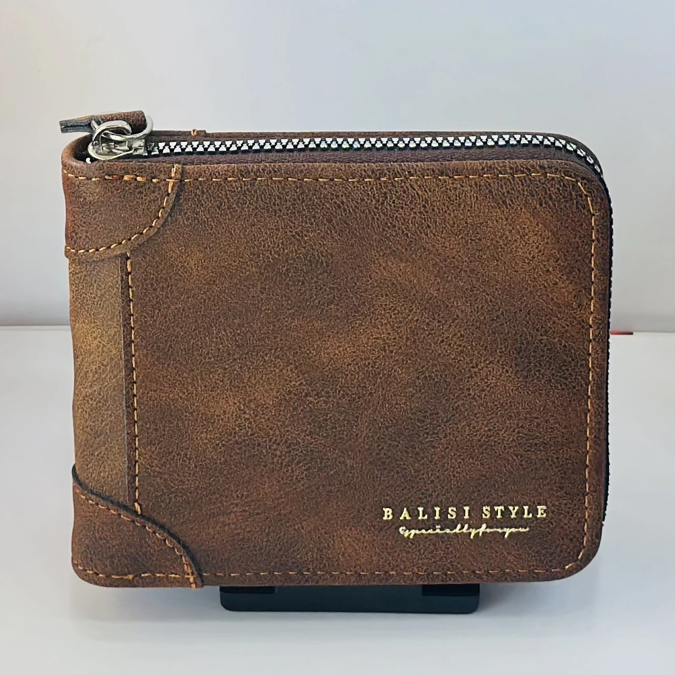 Balisi men's brown leather wallet