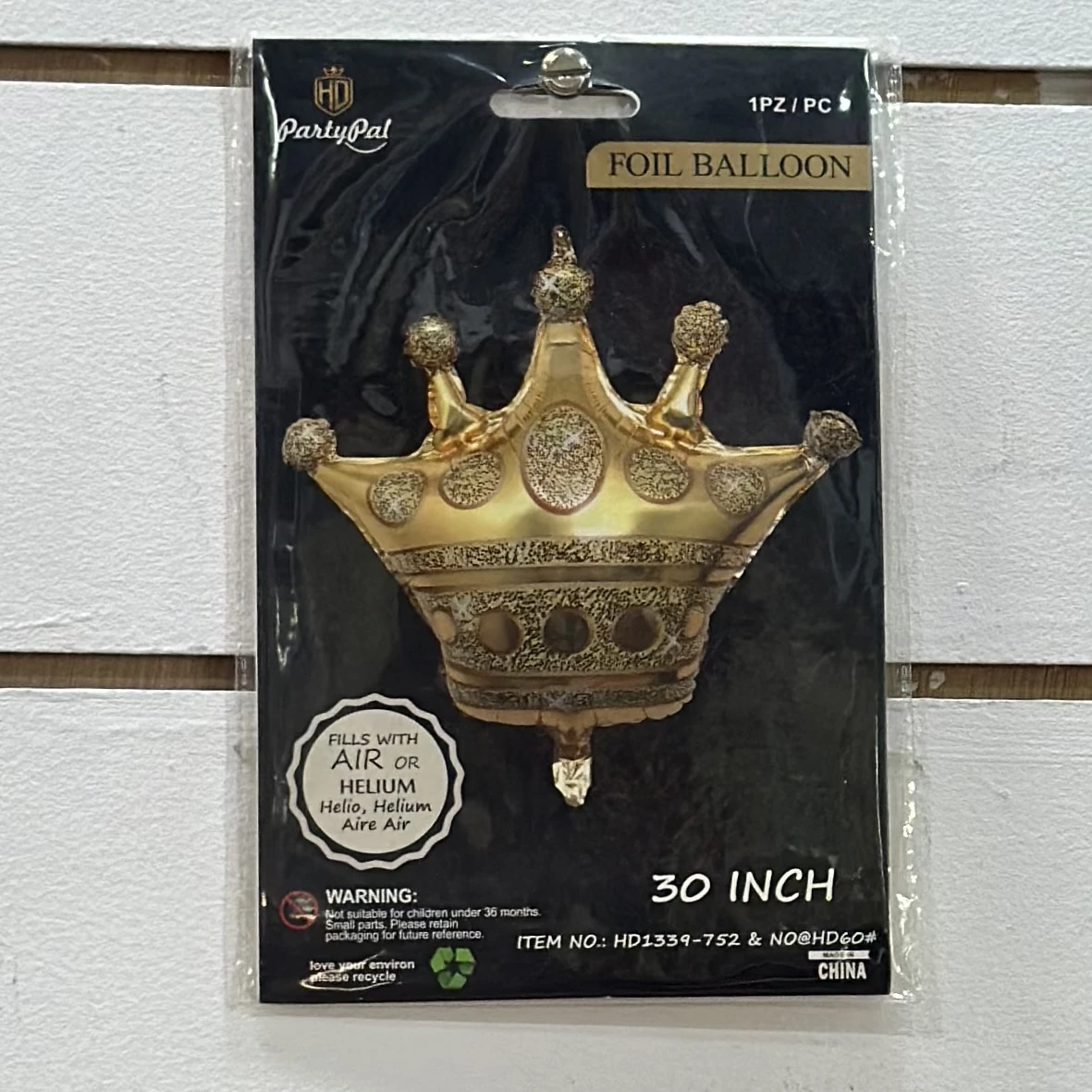 Gold crown foil balloon