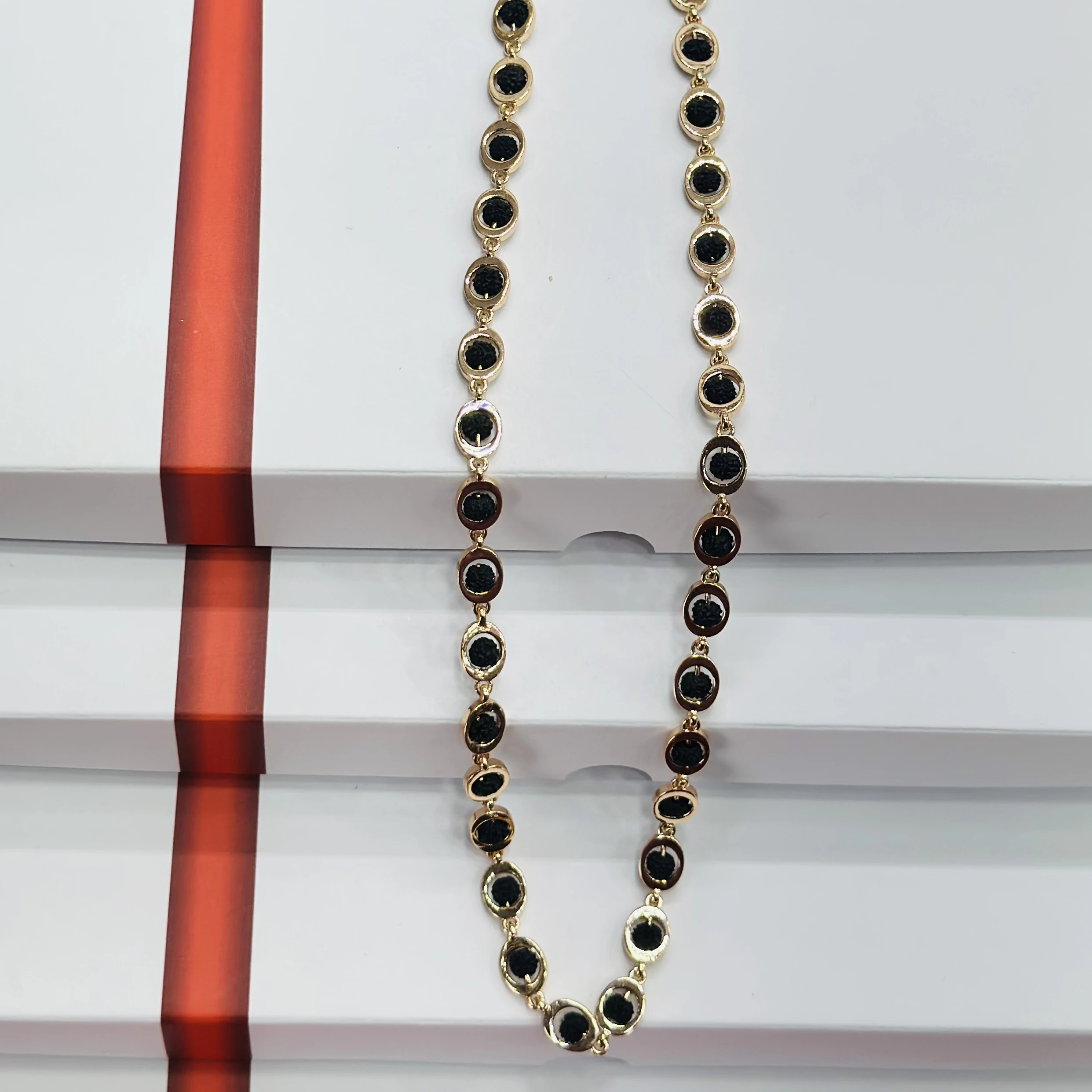 Gold -plated Rudraksha mala