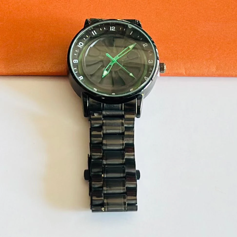 Spinning Wheel analog men's watch