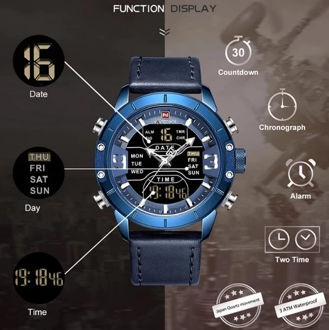 Analog digital men's watch.