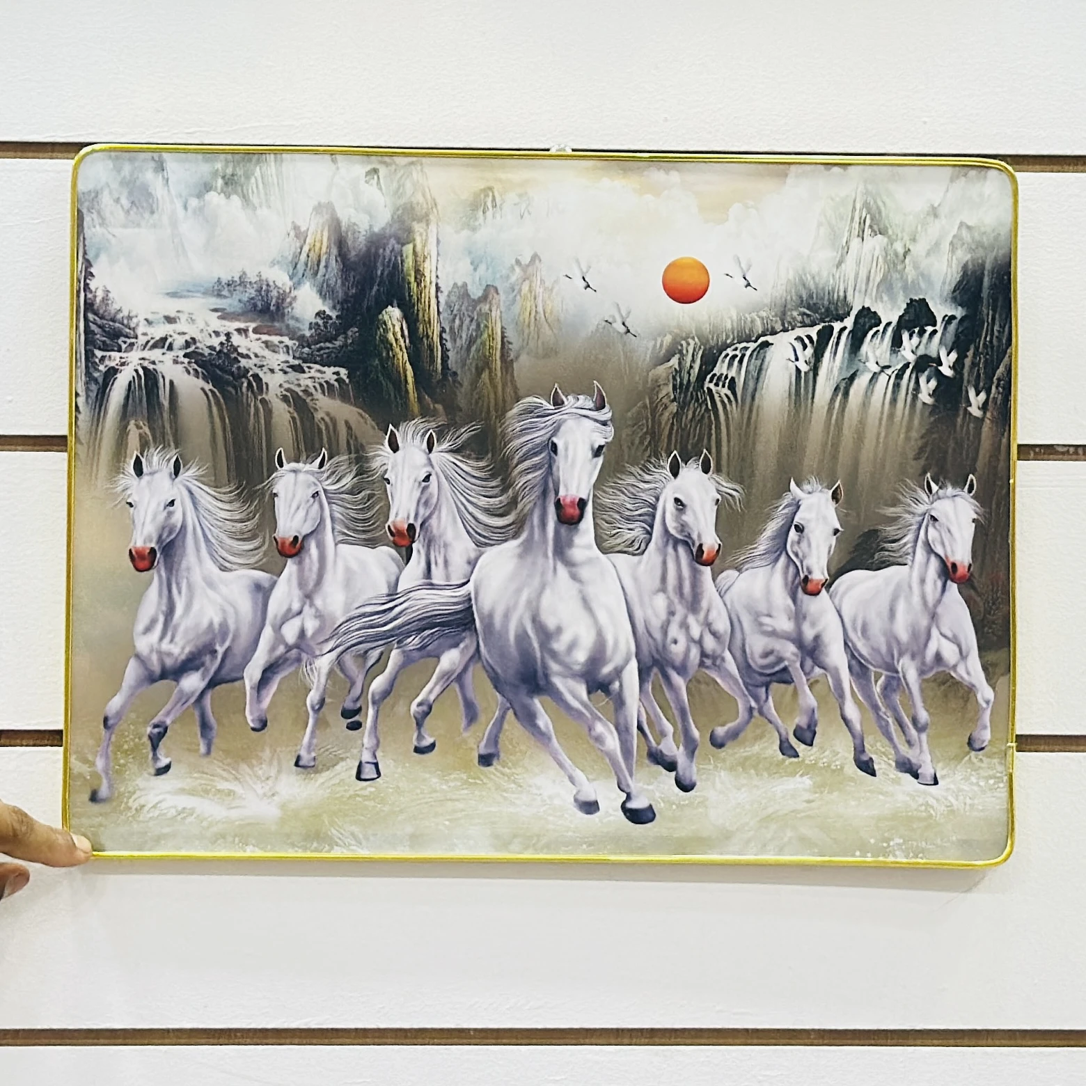 Seven Running Horses Vastu wall painting…. SY3XL1