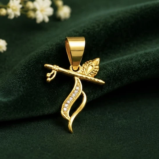 Premium Krishna Flute Pendant  For Men & Women