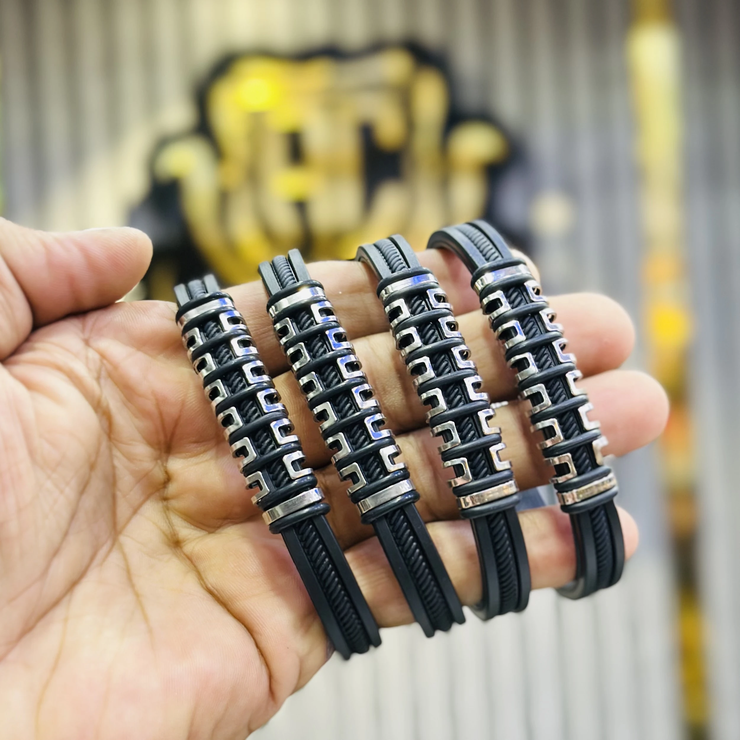 Men’s Classic Leather Beaded Bracelet