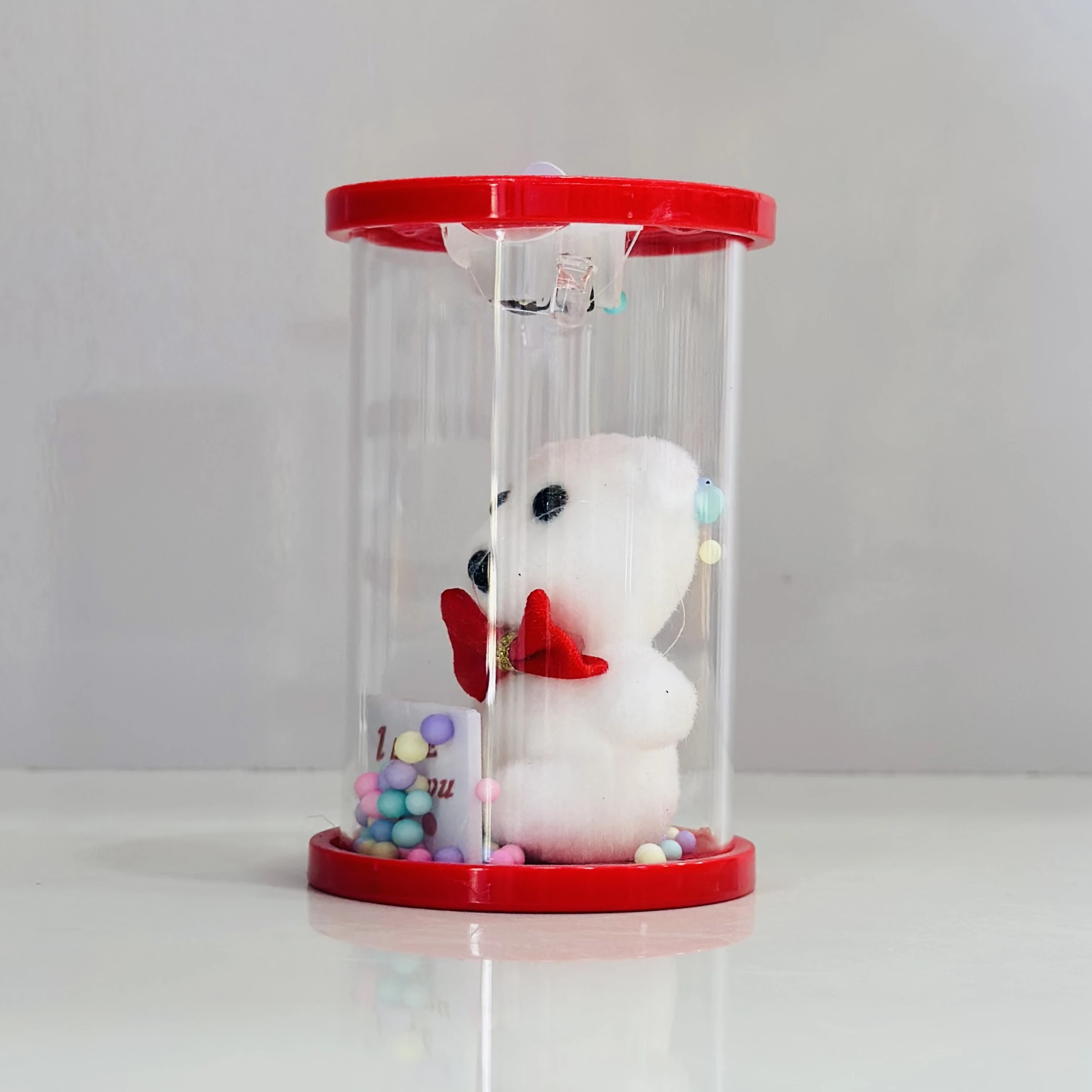Love Teddy with Light in Glass(SKU-2KL9J1))