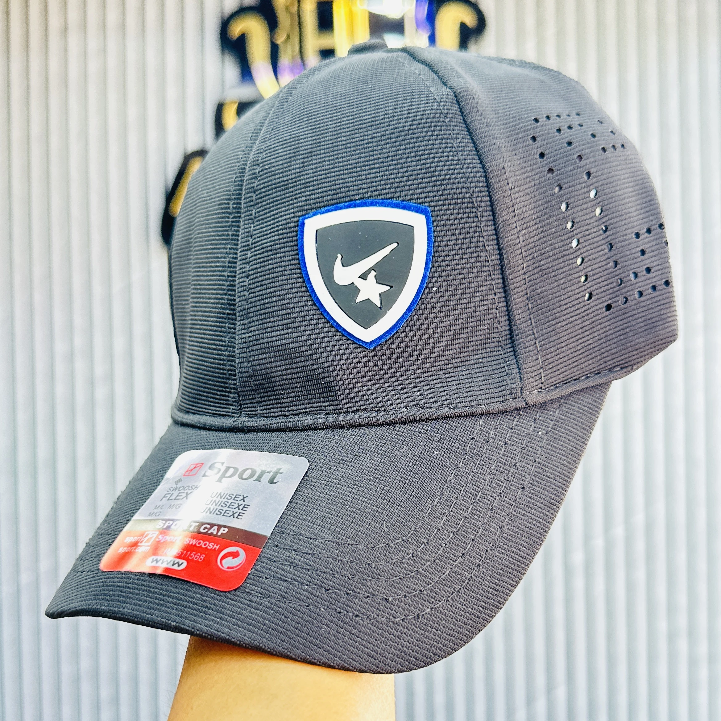 unisex grey sport cap