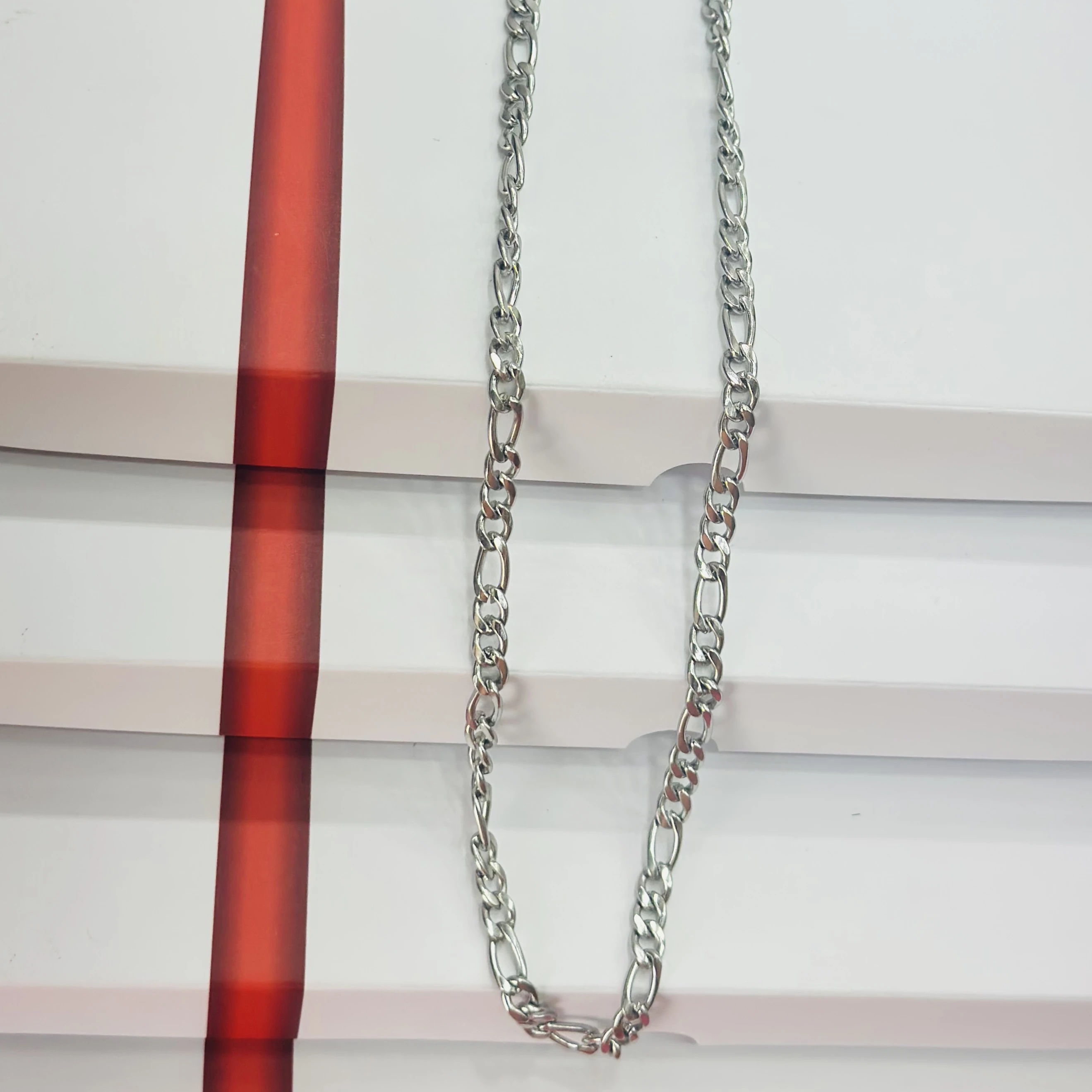 Silver colored rope chain