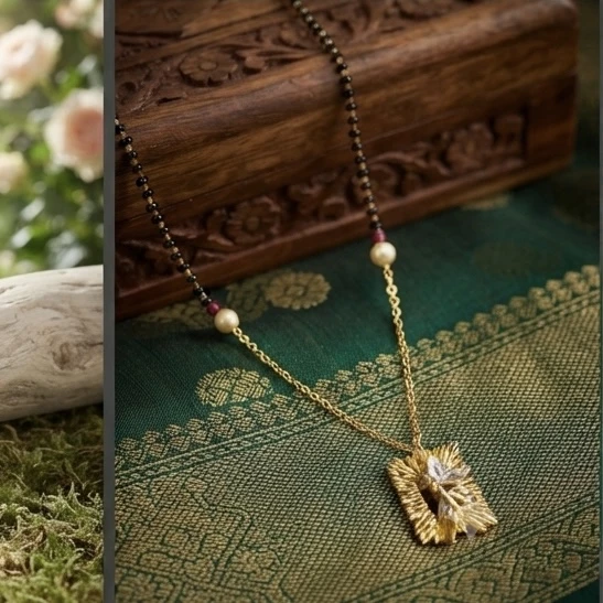 Anouk Gold-Plated Zircon Mangalsutra