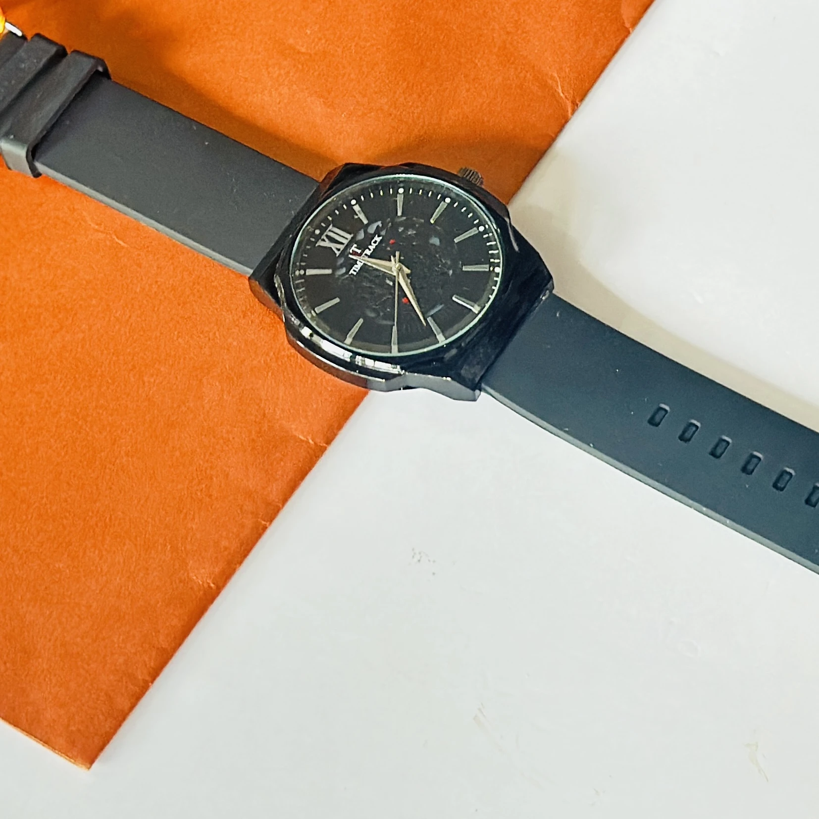 Black analog watch