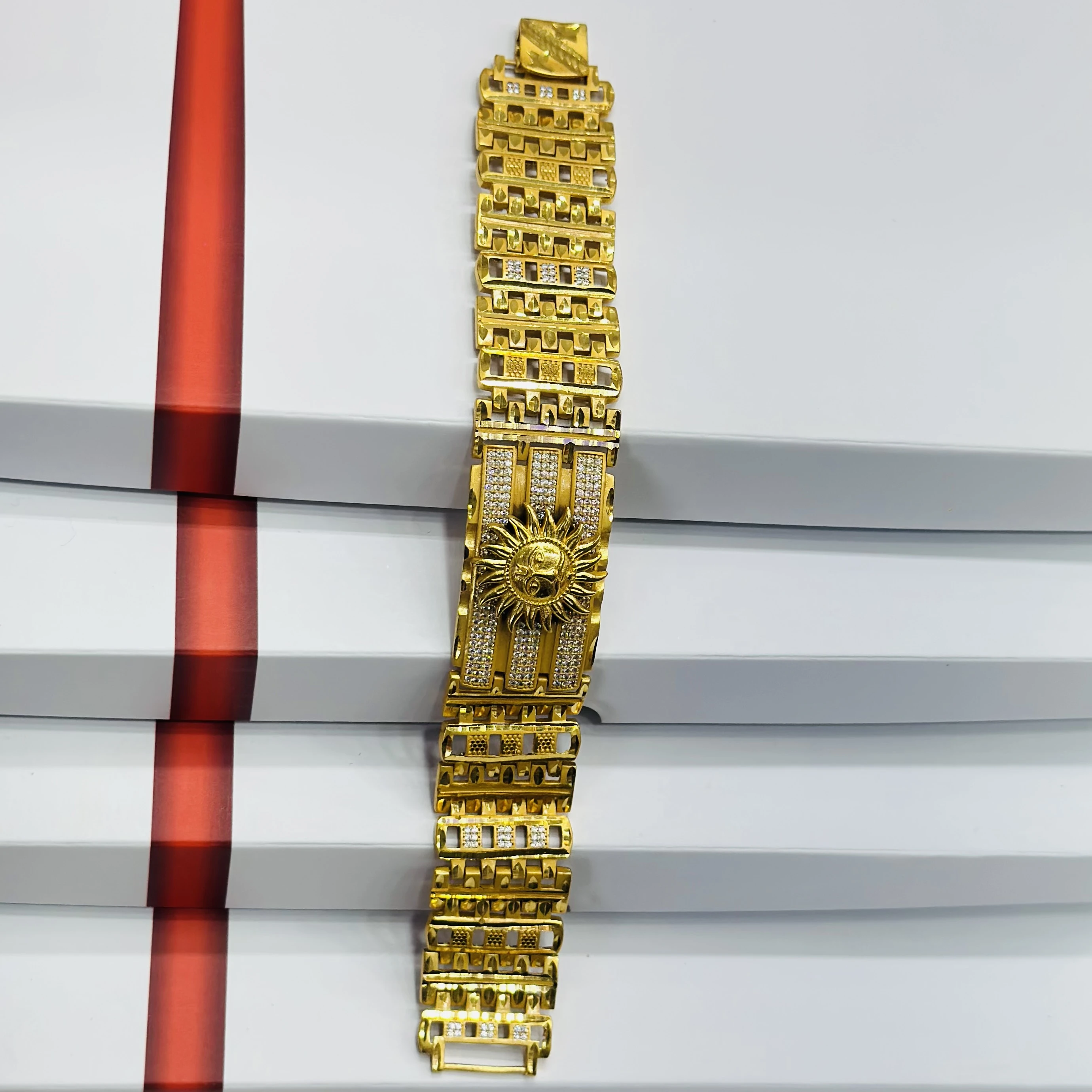 1 GRAM GOLD DIAMOND BRACELET FOR MEN