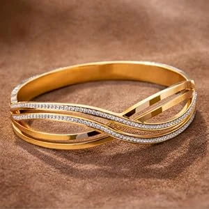 Gold Plated Royal Oval Stone Bracelet Bracelet