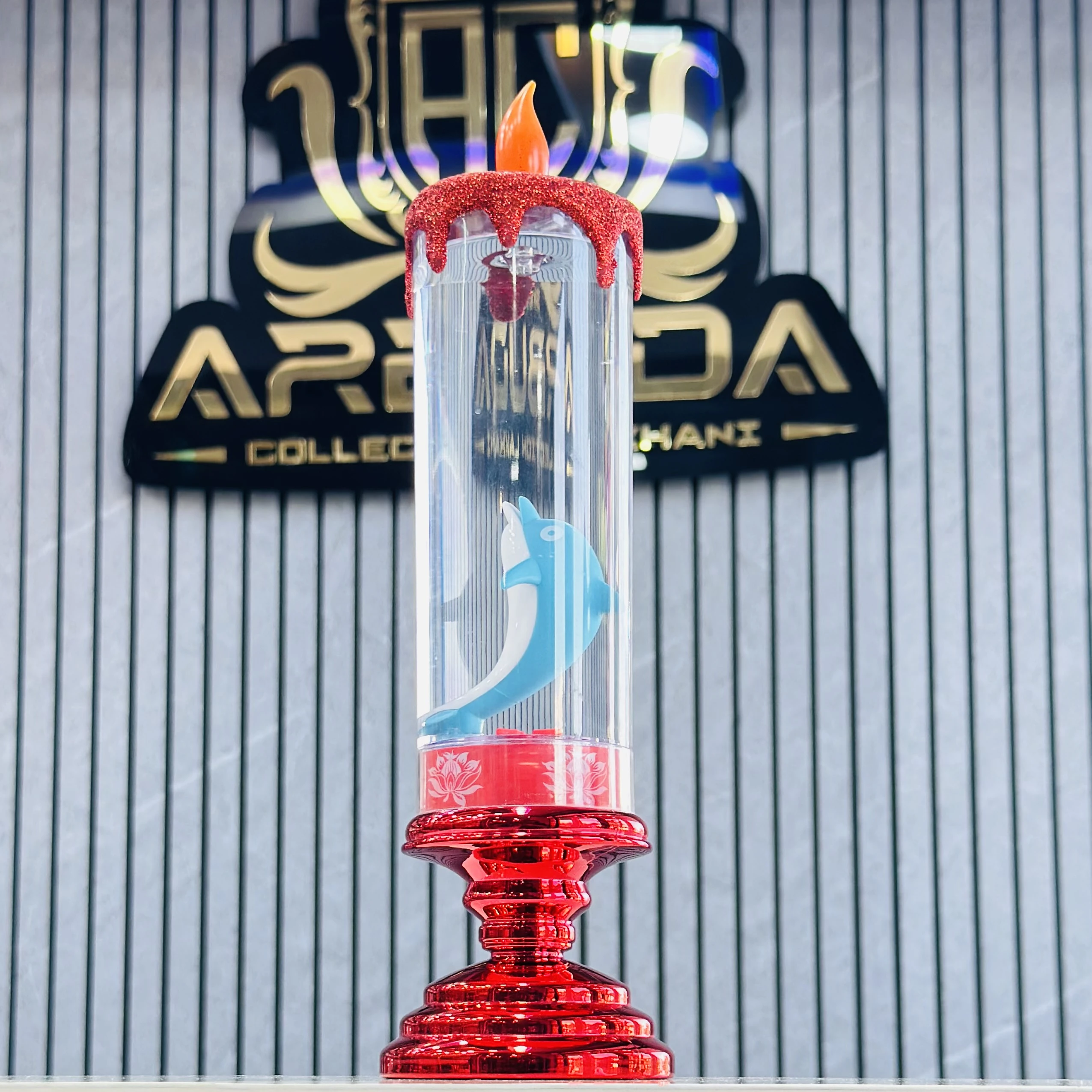 Candle with a dolphin inside(SKU-E9ZHD8)