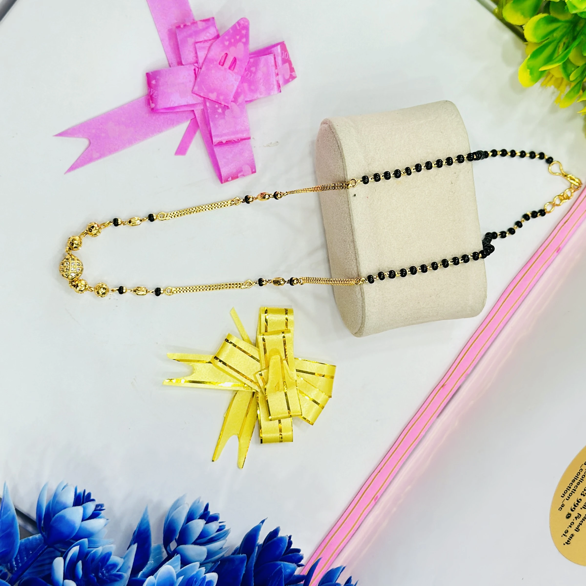 Gold plated brass mangalsutra designed for women