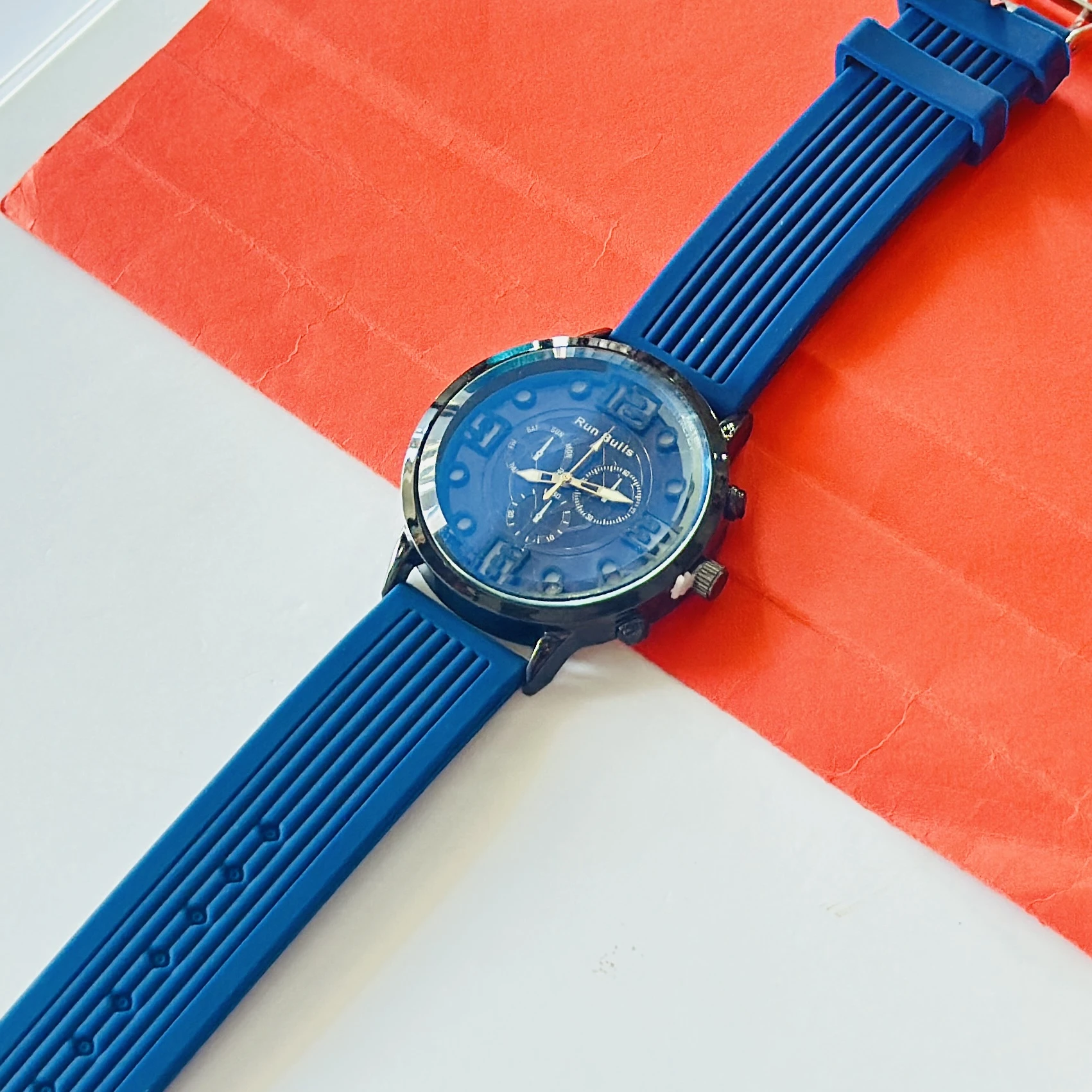 watch appears to be a Run Bulls branded analog