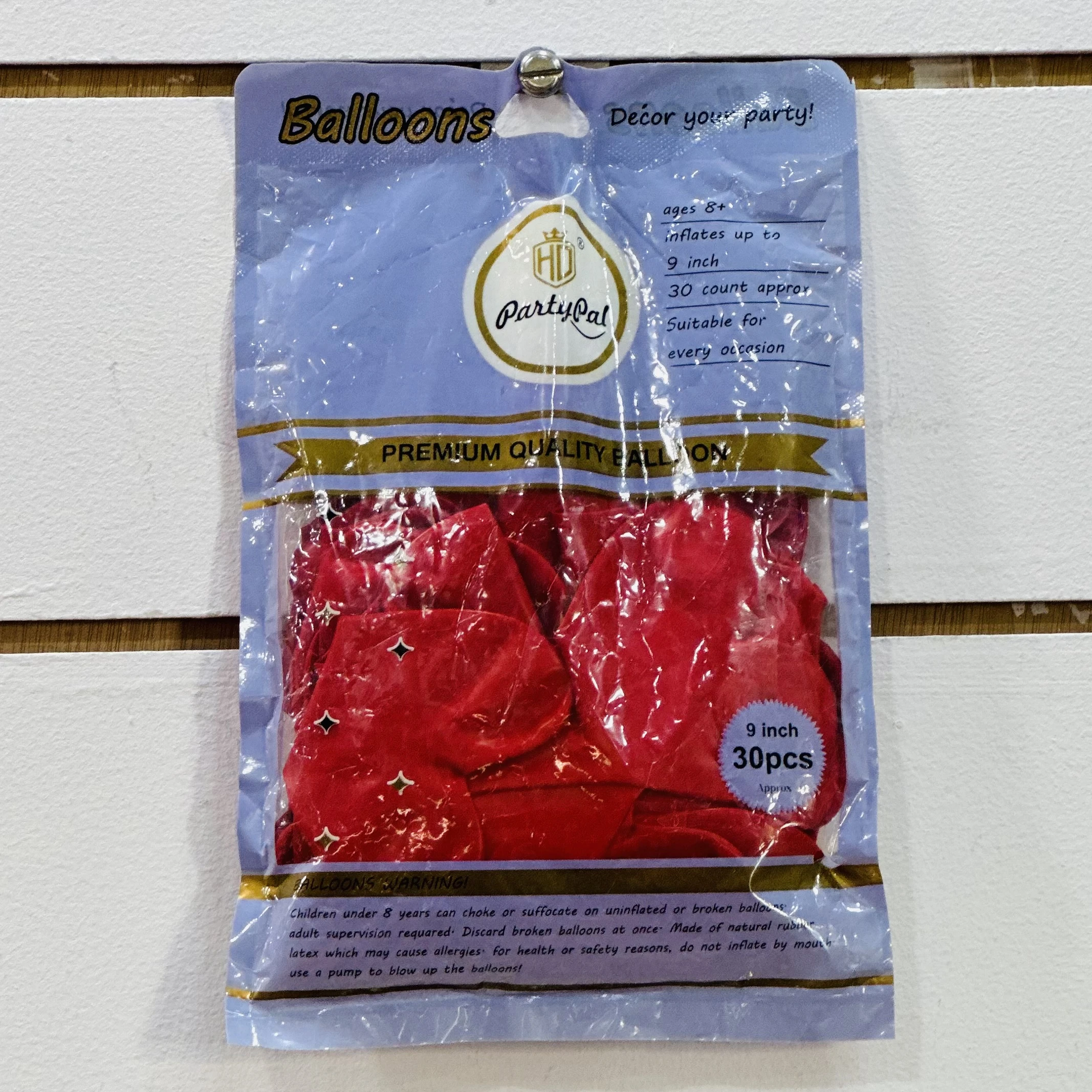 package of "Party Pal" brand balloons.