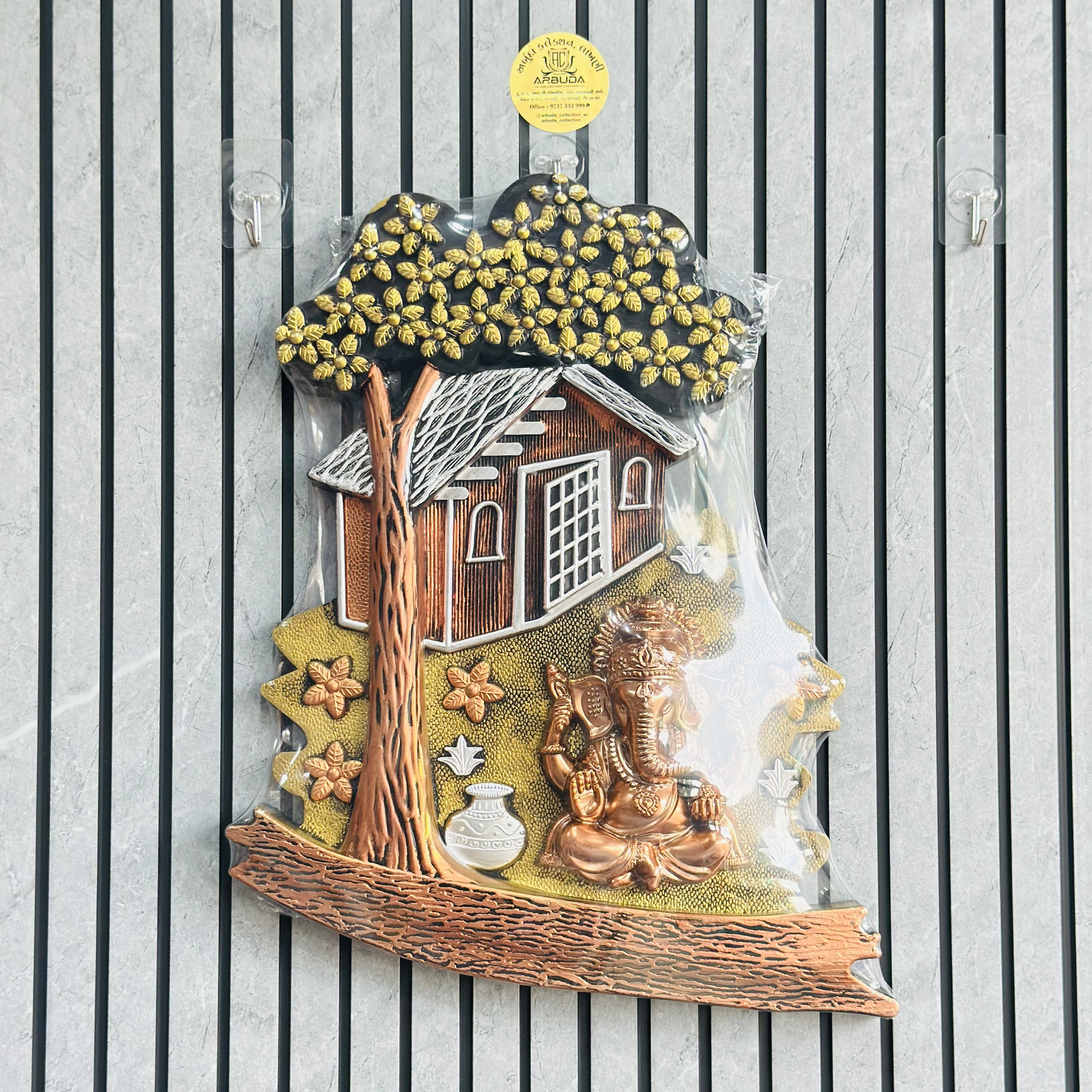 DESERT ART Iron Ganesha Wall Art(SKU-KQVLCX)