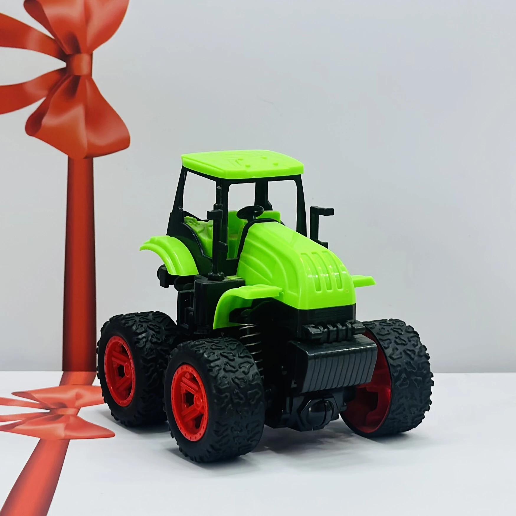 Green toy tractor