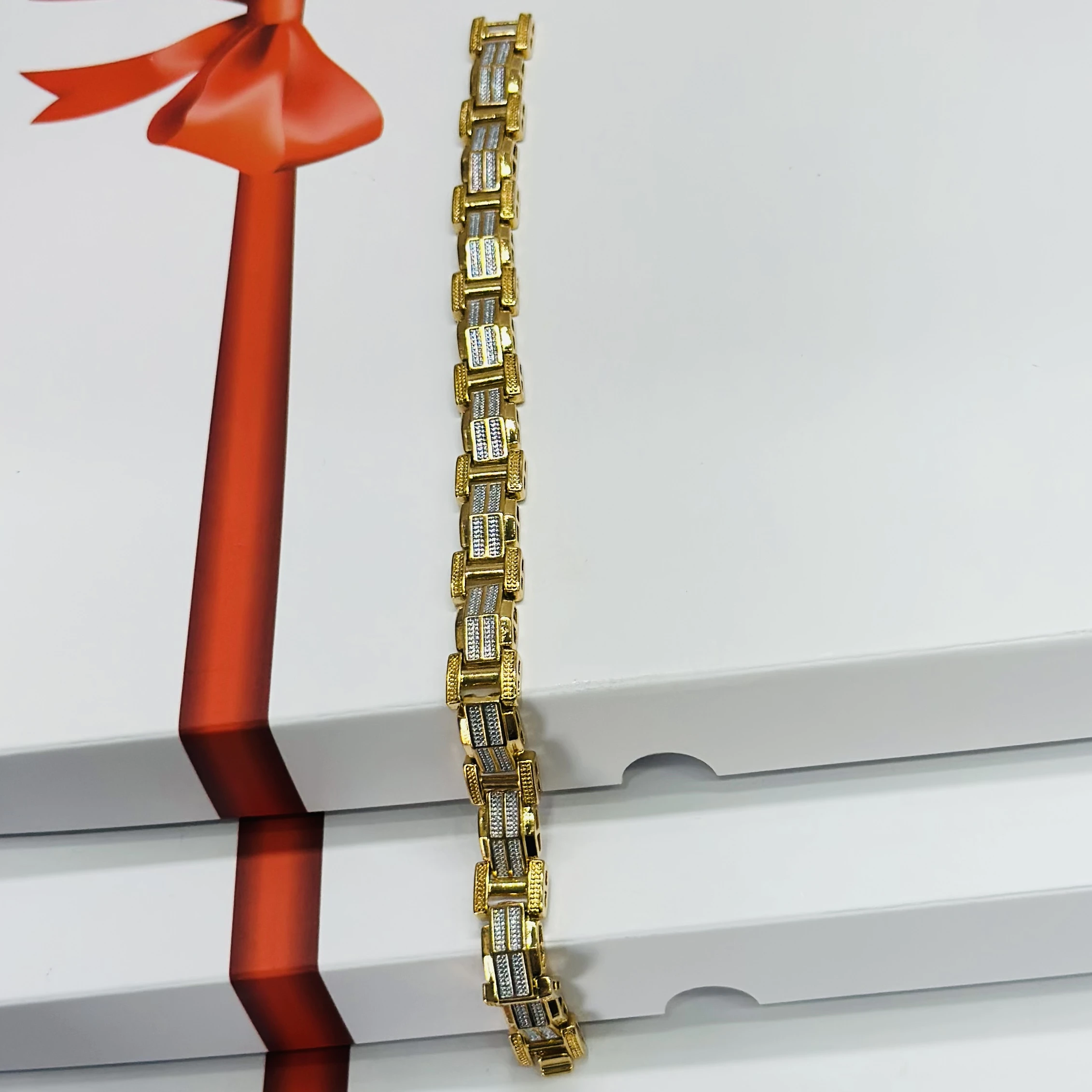 1 GRAM GOLD DIAMOND BRACELET FOR MEN