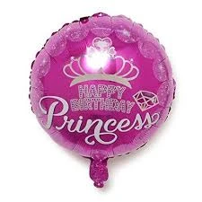 Happy Birthday Princess" foil balloon by PartyPal.