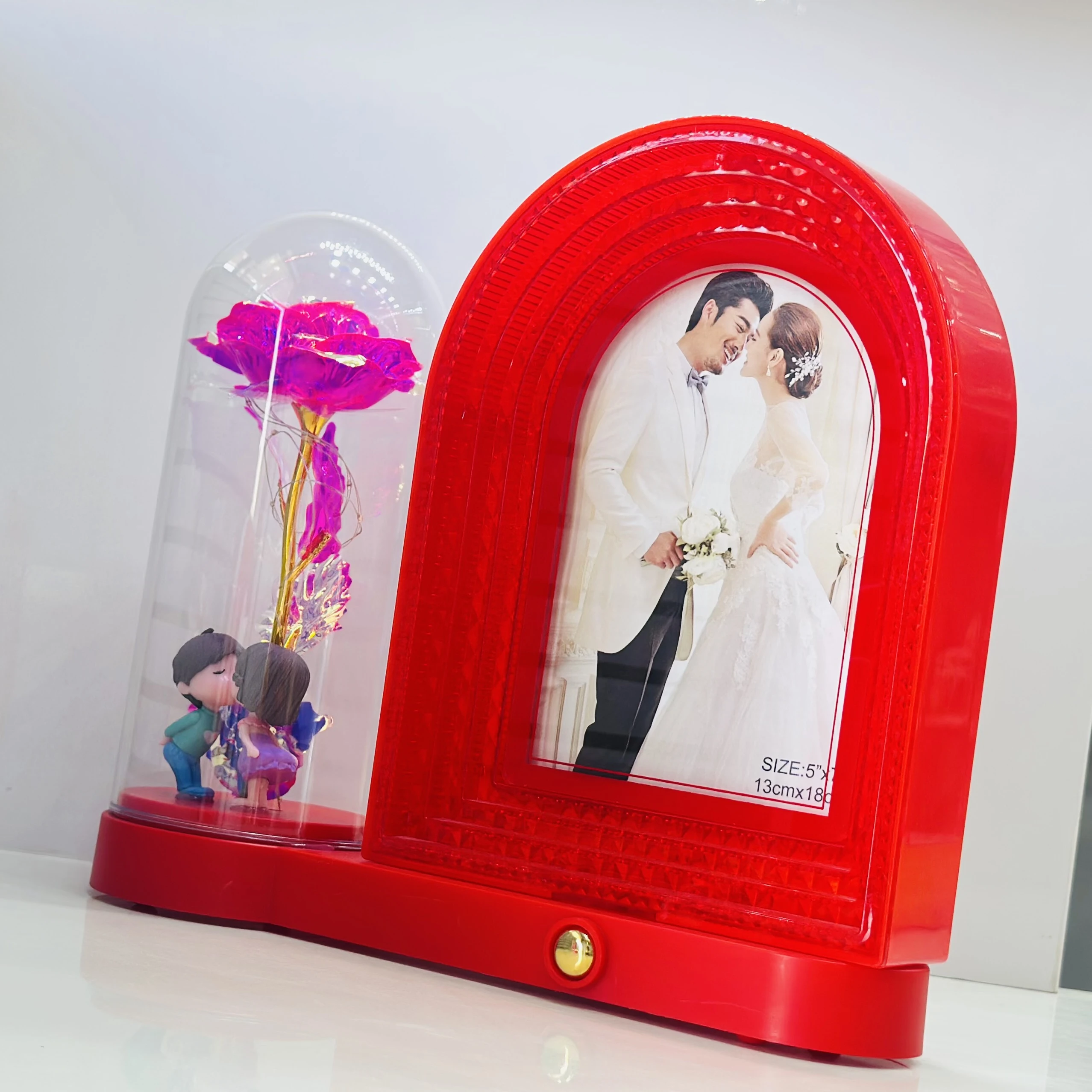 Rose Couple LED Photo Frame (SKU-5K7BE3)