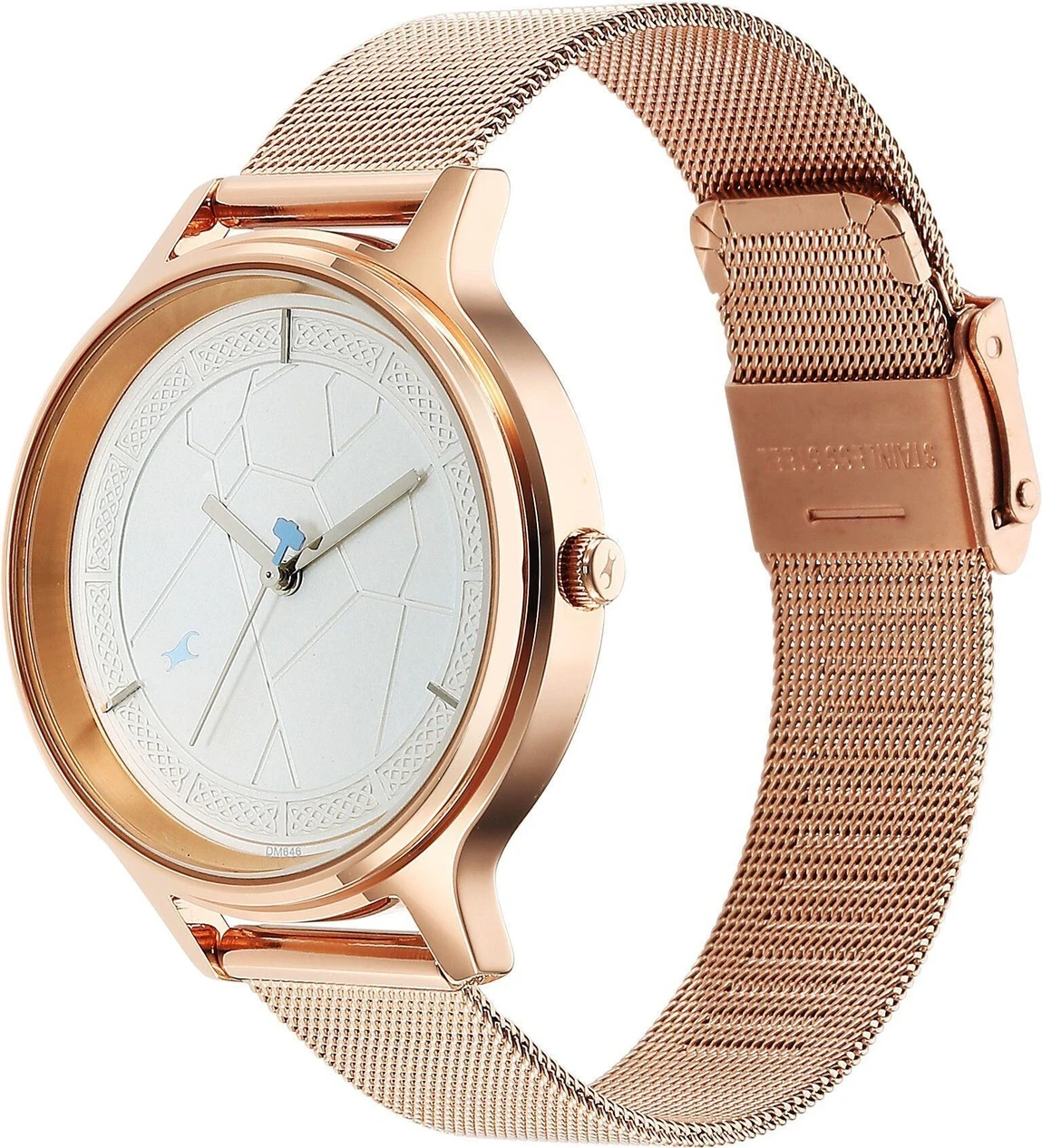 Fastrack Thor White Dial Rose Gold Stainless Steel Strap Analog Watch  - For Girls NT6269WM01