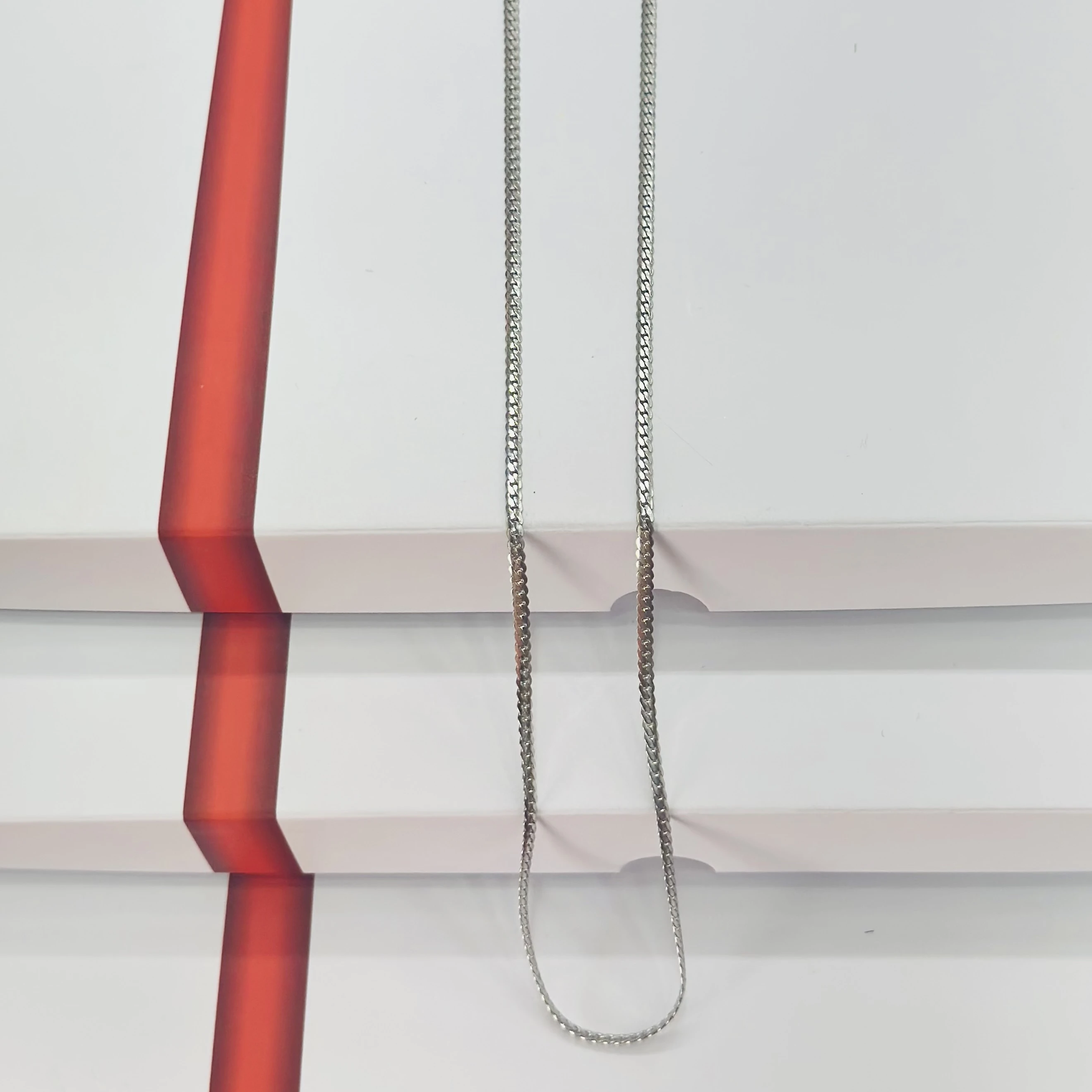 Silver colored rope chain