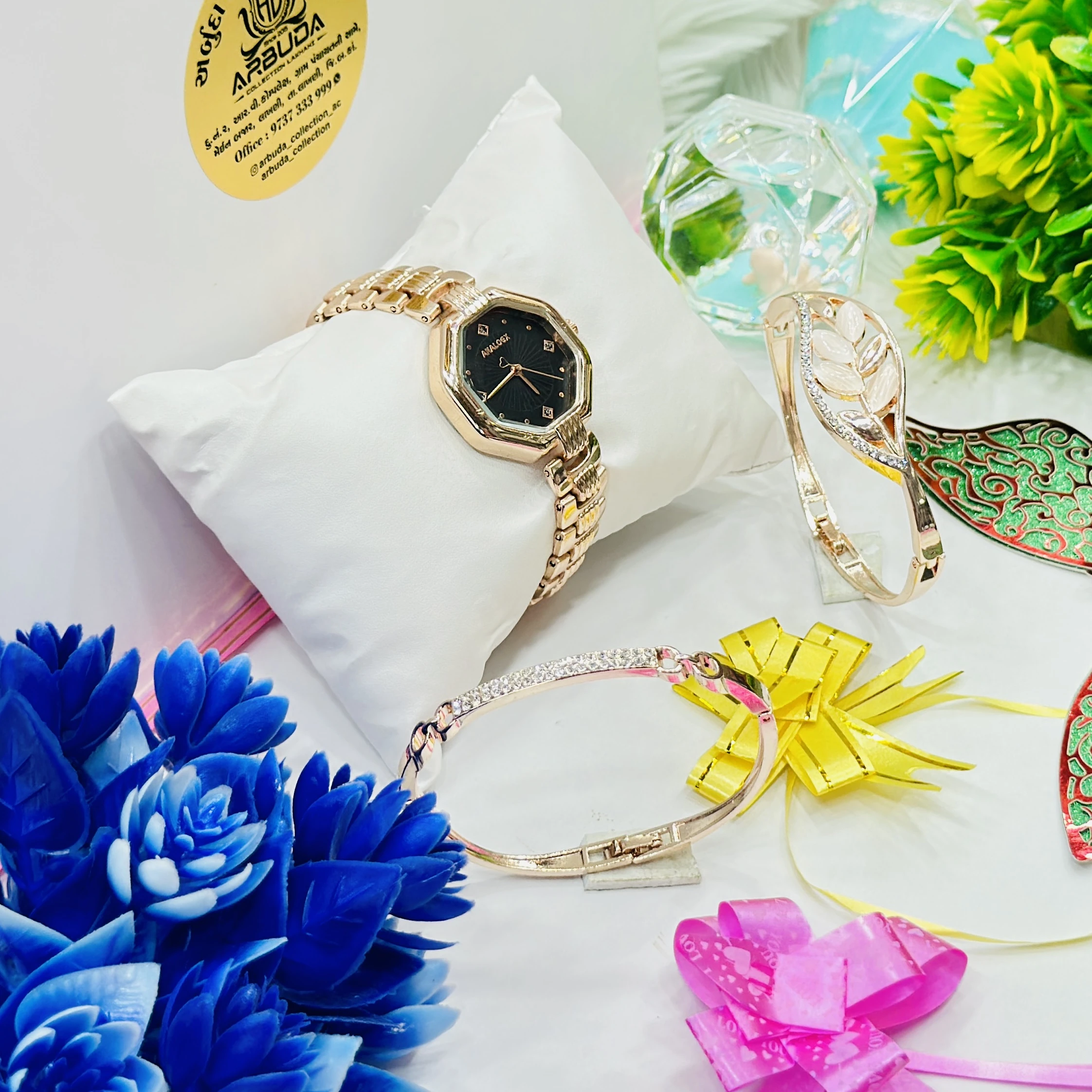 Analogx brand rose gold-colored watch