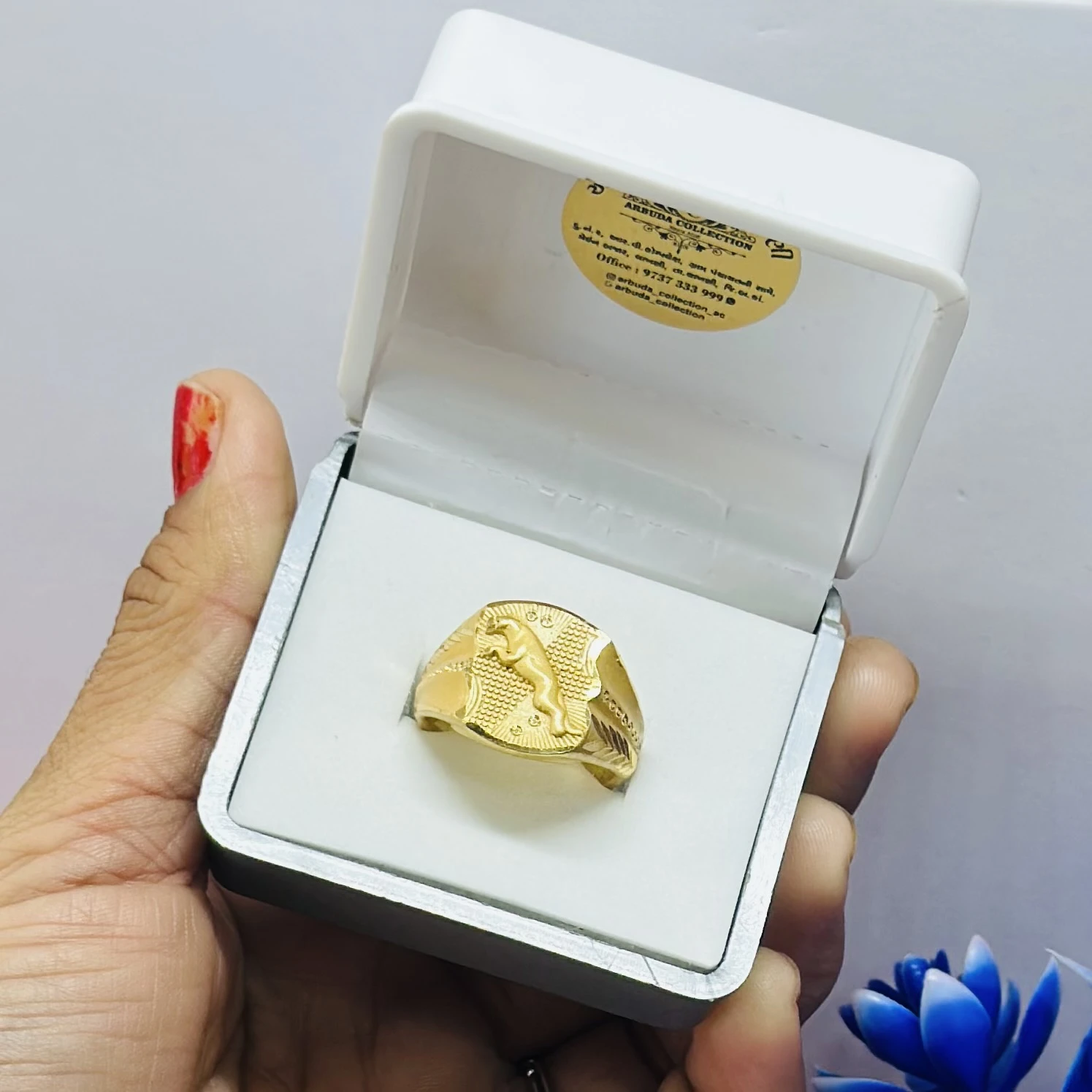 Gold plated men's ring