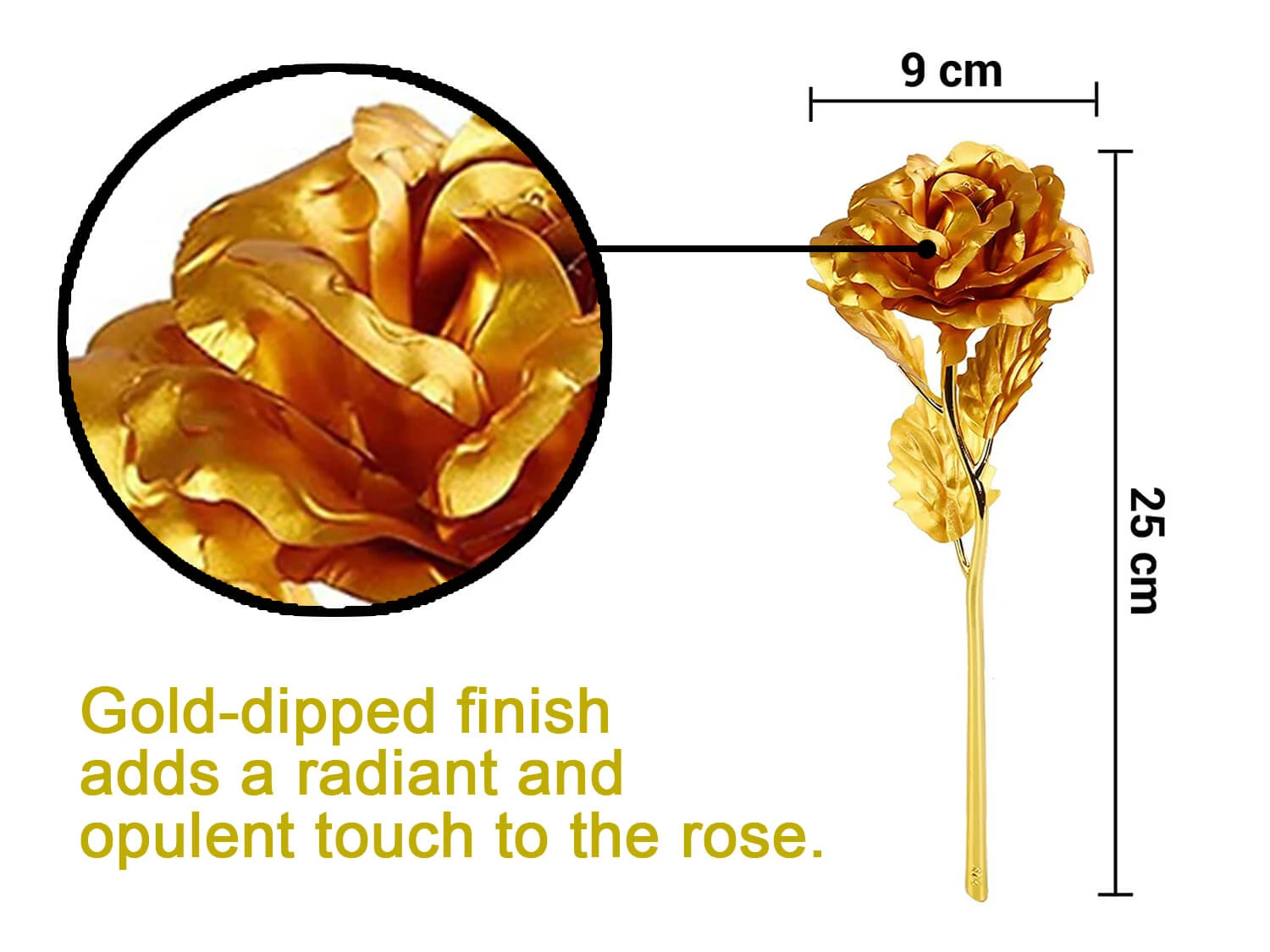 Premium Gold Plated Gold Rose Gift Box For Couple