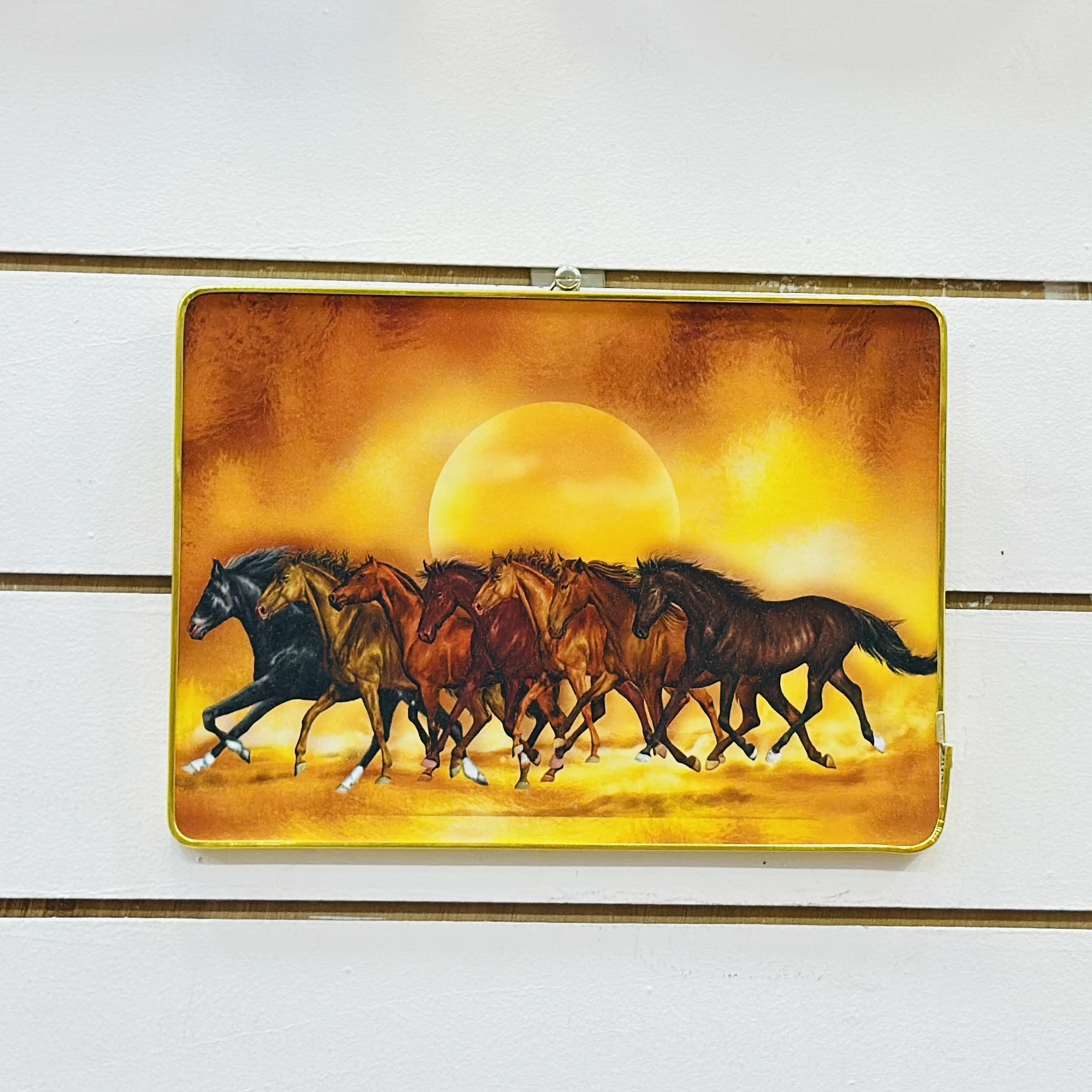 Seven Running Lucky Horses Design….. W445O5