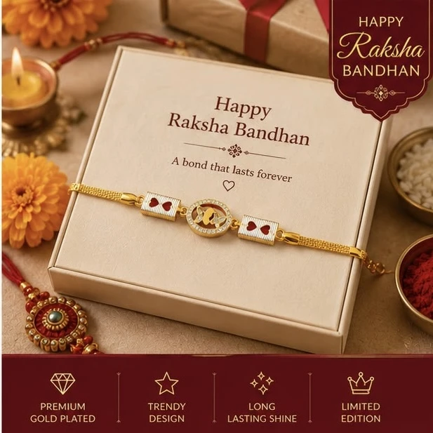Gold Design Rakhi